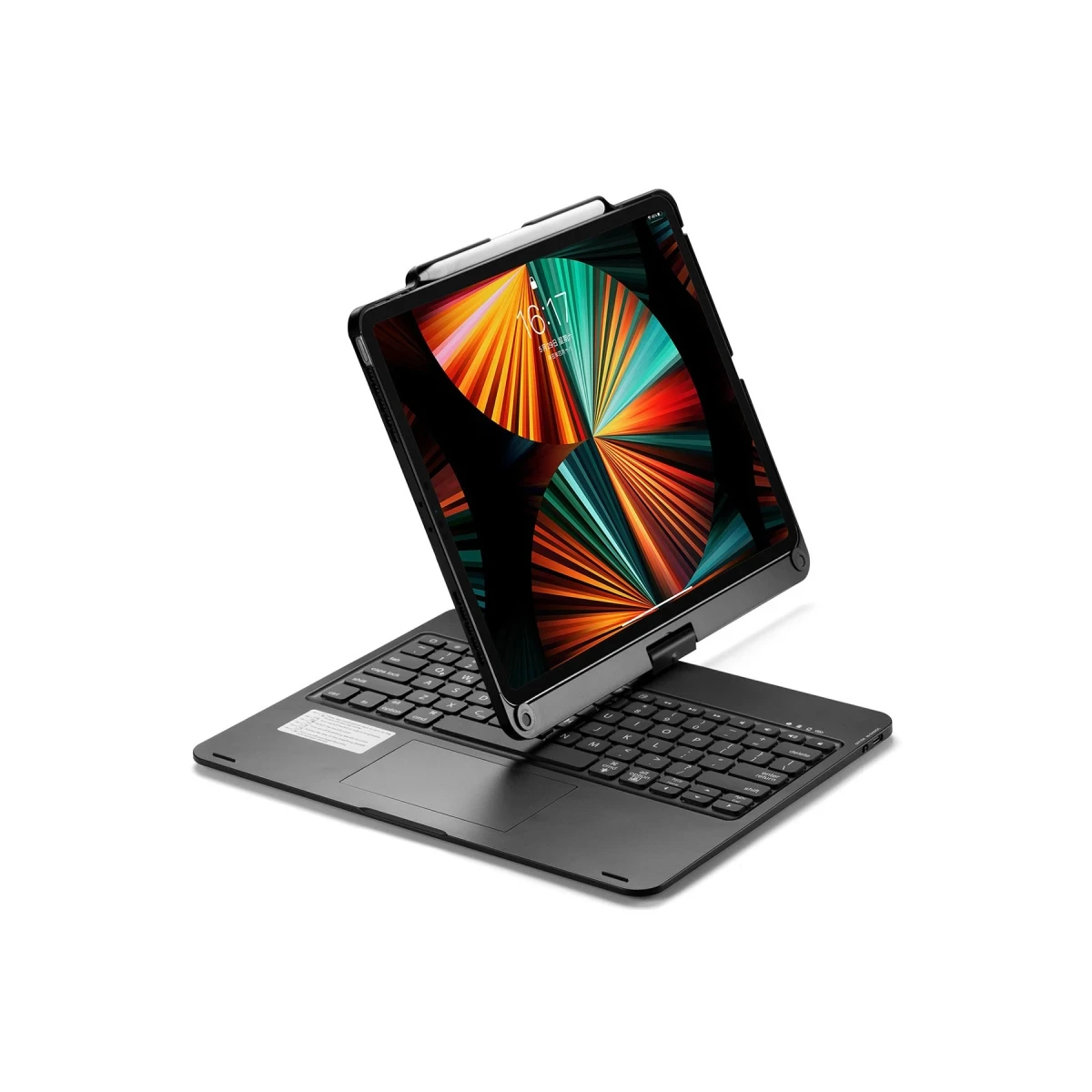 Newface Apple iPad Pro 12.9 (2021) Kılıf Magic Dönen Klavyeli Tablet Kılıf - Siyah — görsel 8