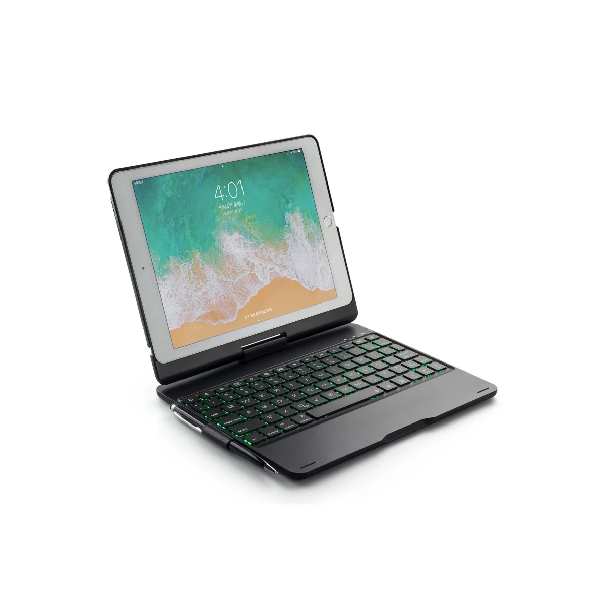 Newface Apple iPad 5 Air 9.7 Kılıf Magic Dönen Klavyeli Tablet Kılıf - Siyah — görsel 6