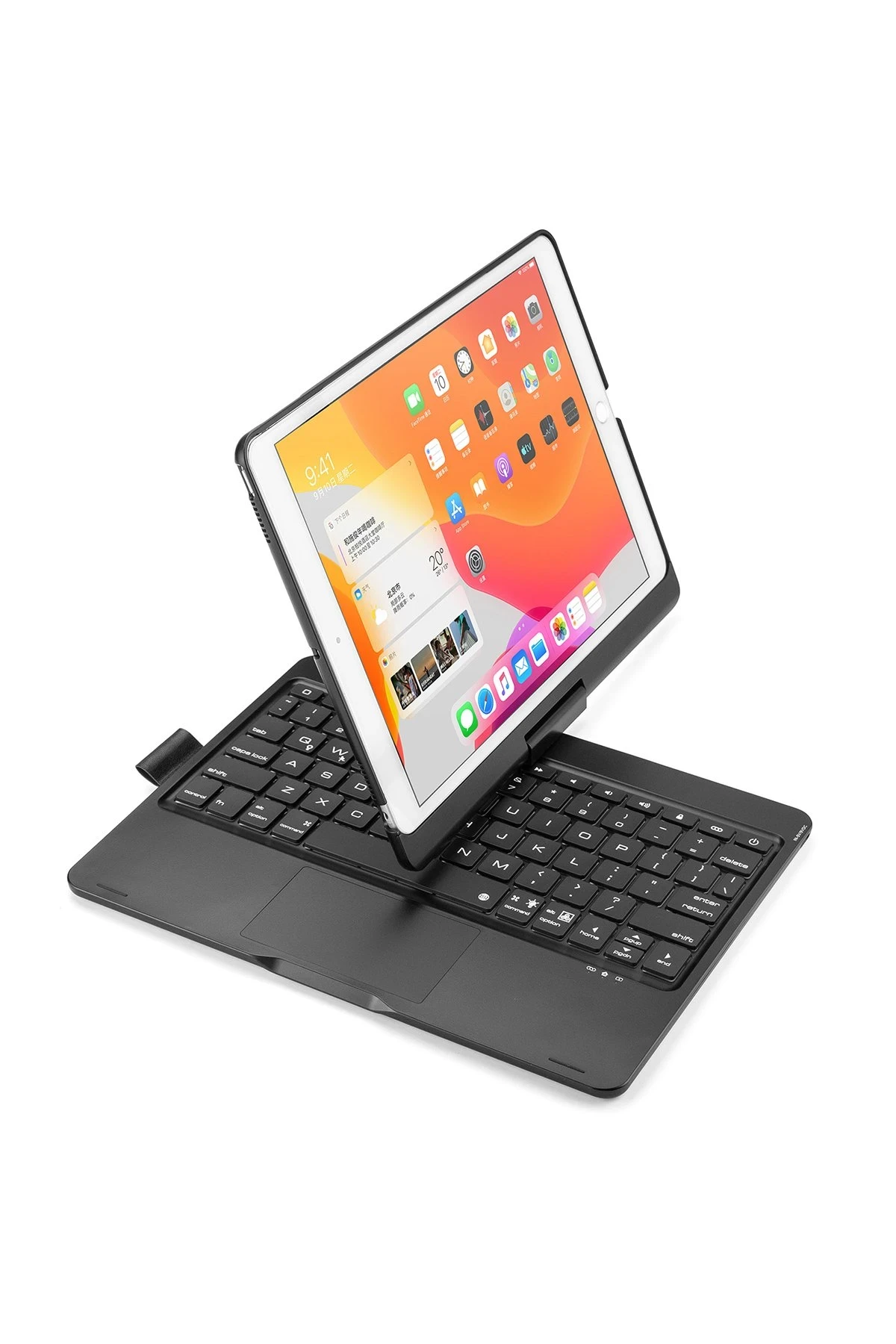 Newface Apple iPad 5 Air 9.7 Kılıf Magic Dönen Klavyeli Tablet Kılıf - Siyah — görsel 2