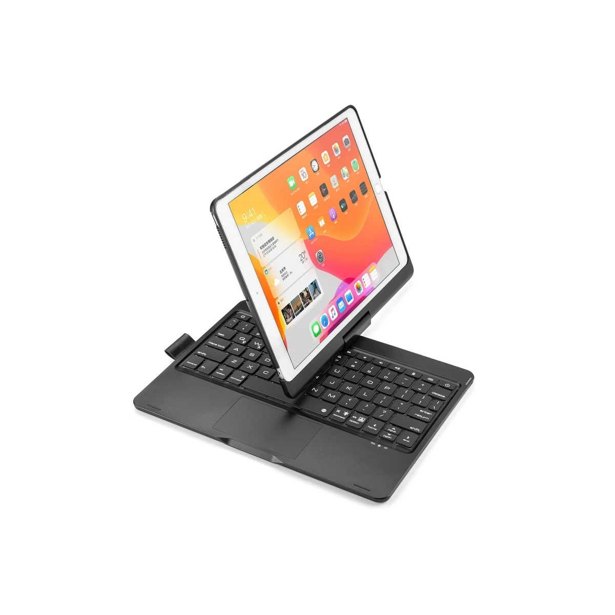 Newface Apple iPad 5 Air 9.7 Kılıf Magic Dönen Klavyeli Tablet Kılıf - Siyah — görsel 7