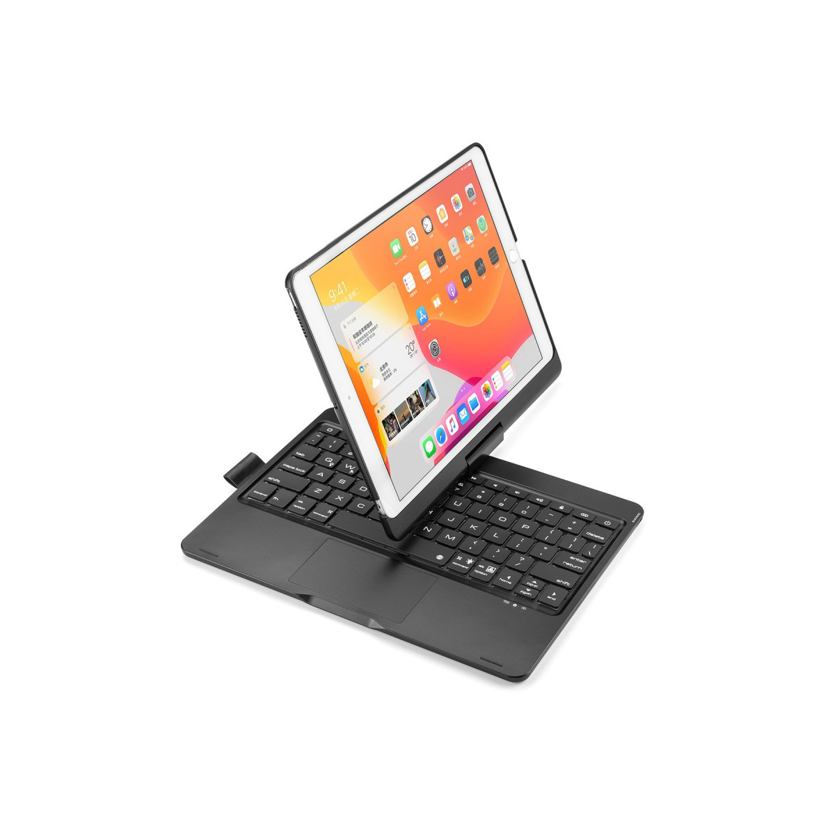 Newface Apple iPad 5 Air 9.7 Kılıf Magic Dönen Klavyeli Tablet Kılıf - Siyah — görsel 12