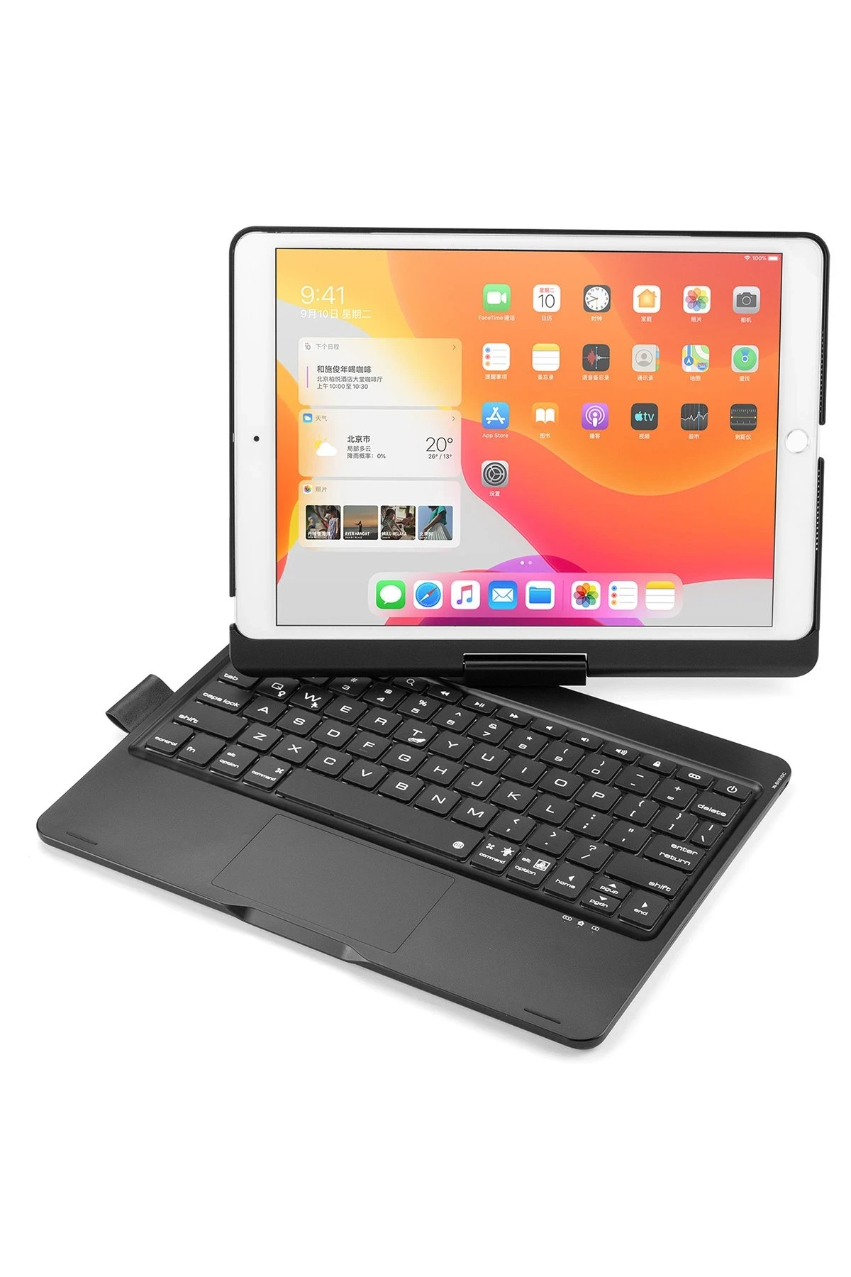 Newface Apple iPad 5 Air 9.7 Kılıf Magic Dönen Klavyeli Tablet Kılıf - Siyah — görsel 3