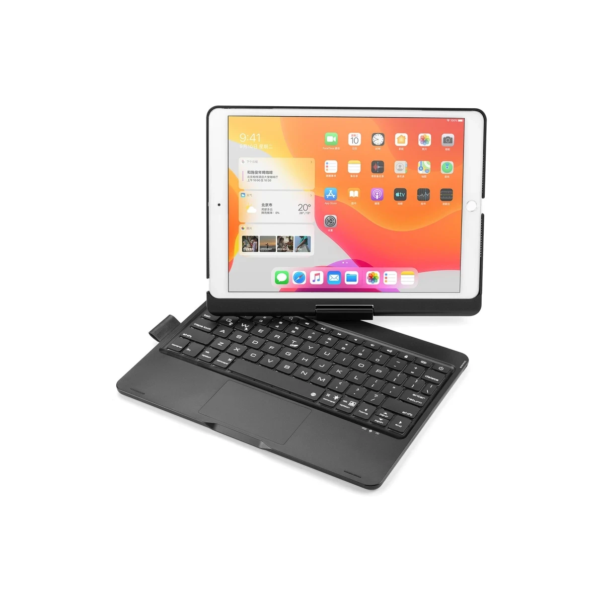 Newface Apple iPad 5 Air 9.7 Kılıf Magic Dönen Klavyeli Tablet Kılıf - Siyah — görsel 8