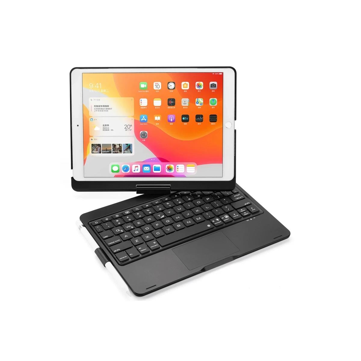 Newface Apple iPad 5 Air 9.7 Kılıf Magic Dönen Klavyeli Tablet Kılıf - Siyah — görsel 9