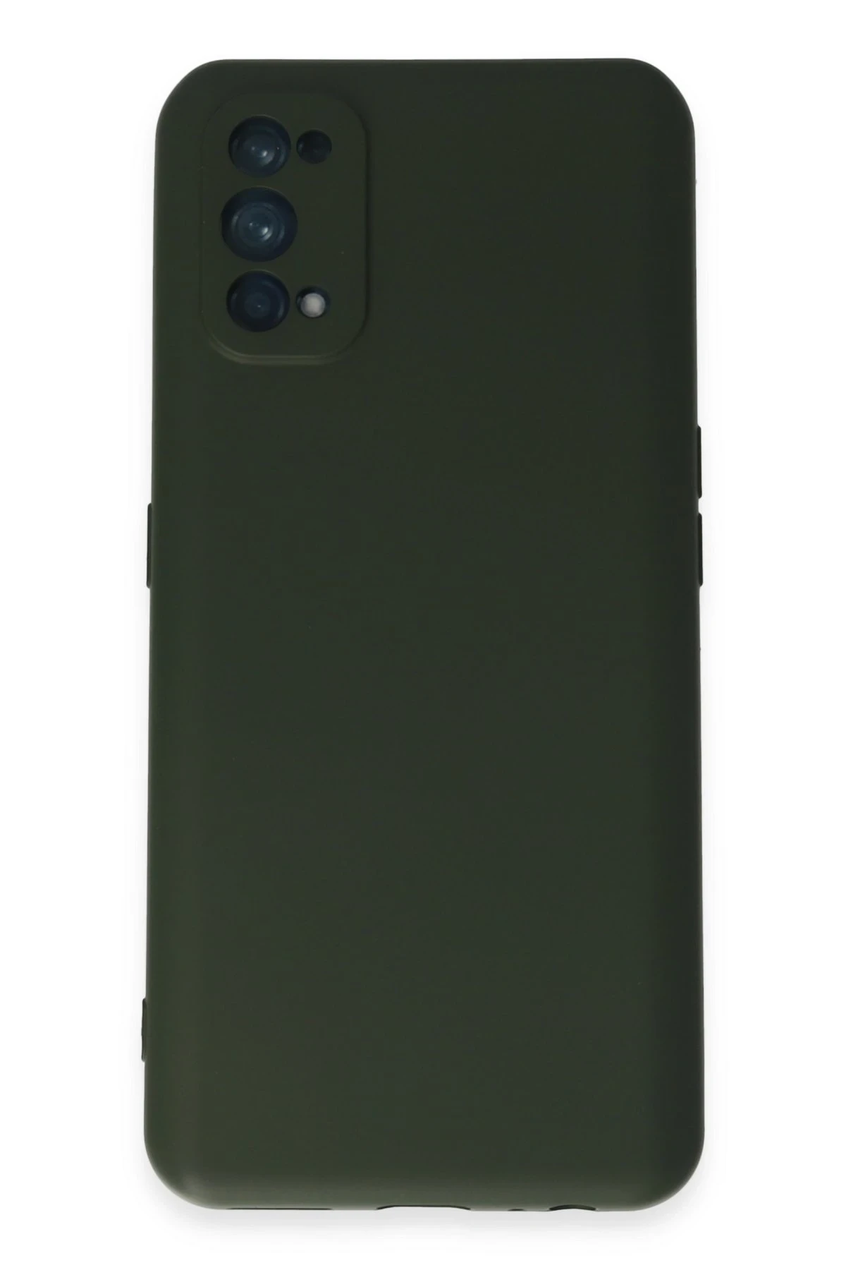 Newface Realme 7 Pro Kılıf Nano içi Kadife Silikon - Koyu Yeşil