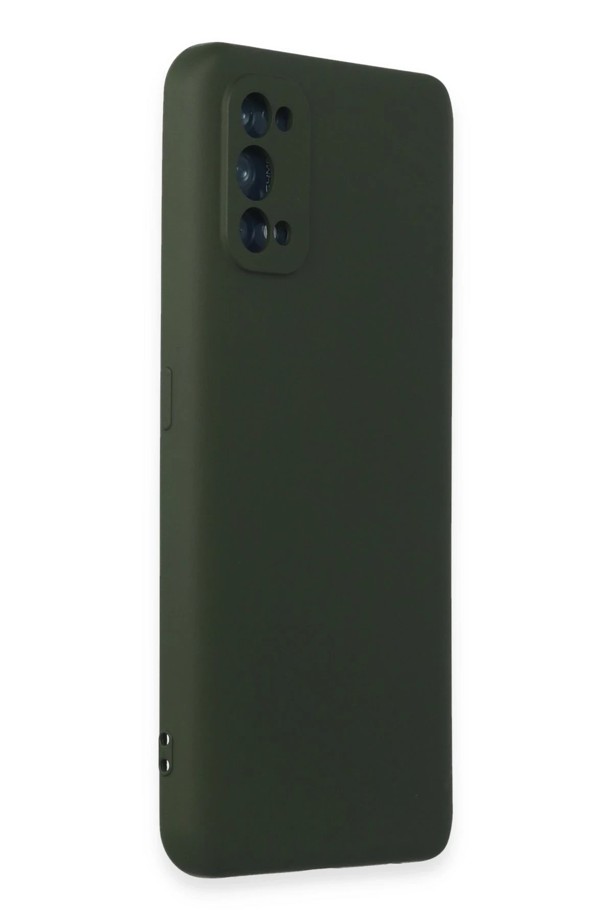 Newface Realme 7 Pro Kılıf Nano içi Kadife Silikon - Koyu Yeşil