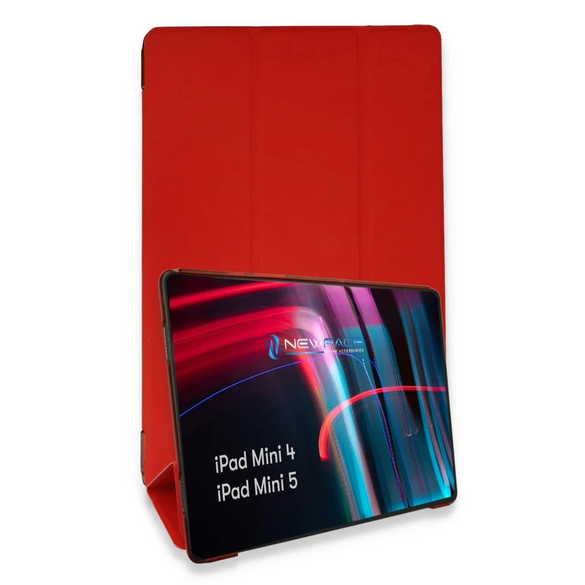 Newface Apple iPad Mini 5 Kılıf Tablet Smart Kılıf - Kırmızı