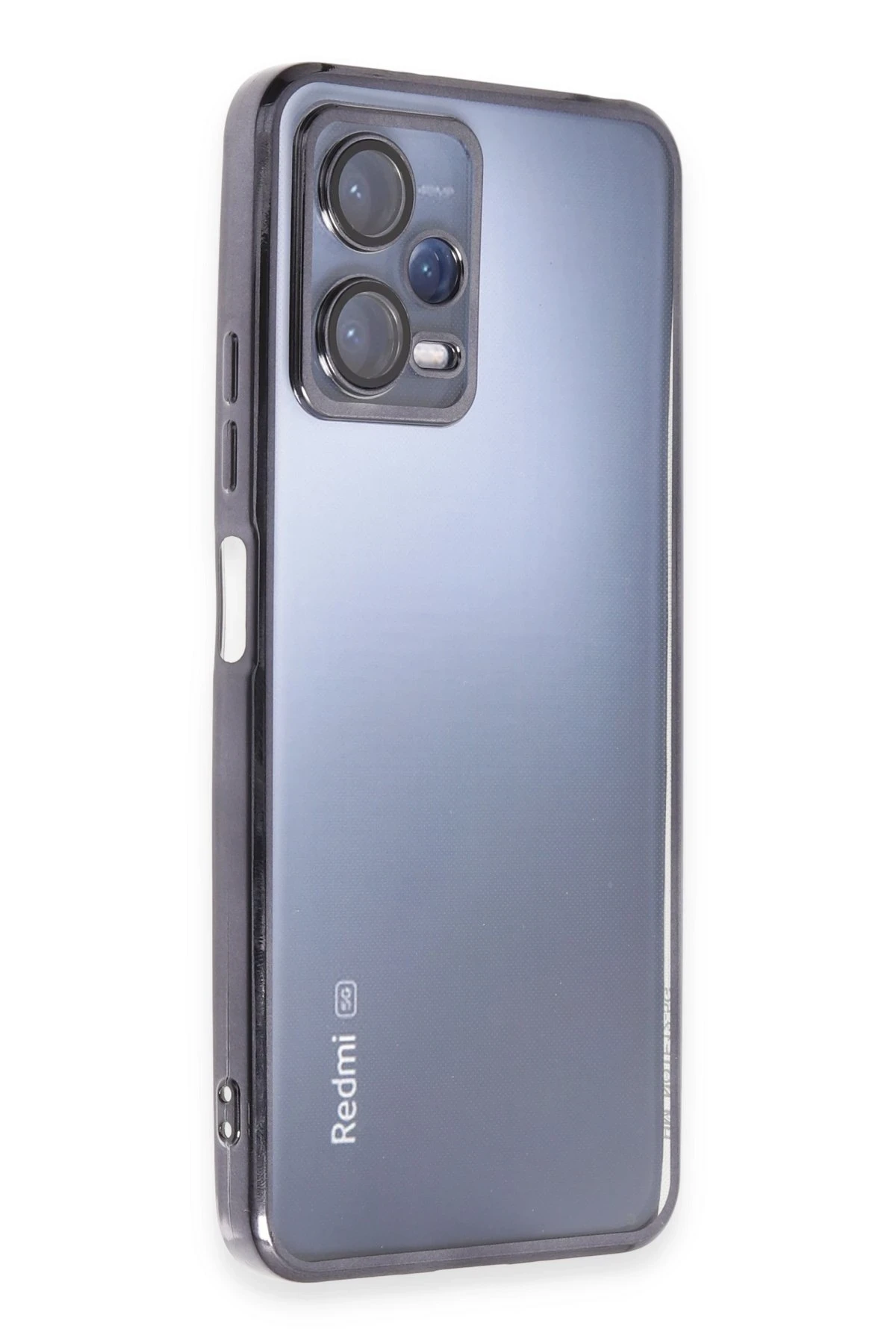 Newface Xiaomi Redmi Note 12 Pro 5G Kılıf Razer Lensli Silikon - Siyah