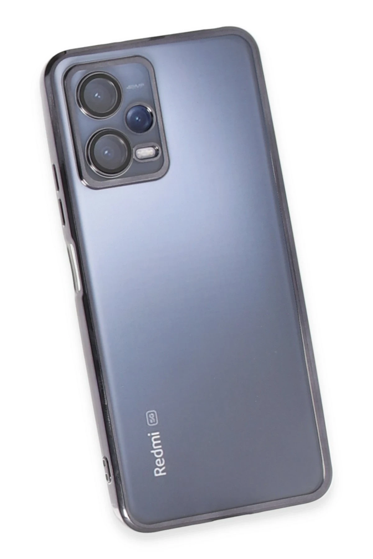Newface Xiaomi Redmi Note 12 Pro 5G Kılıf Razer Lensli Silikon - Siyah