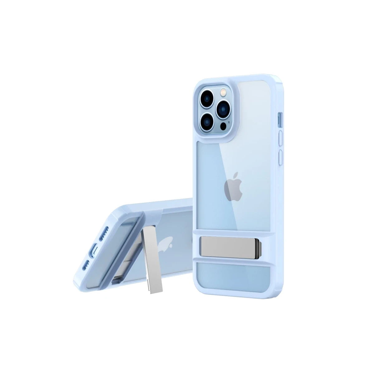 Newface Apple iPhone 13 Pro Max Kılıf Rolet Stand Kapak - Sierra Blue