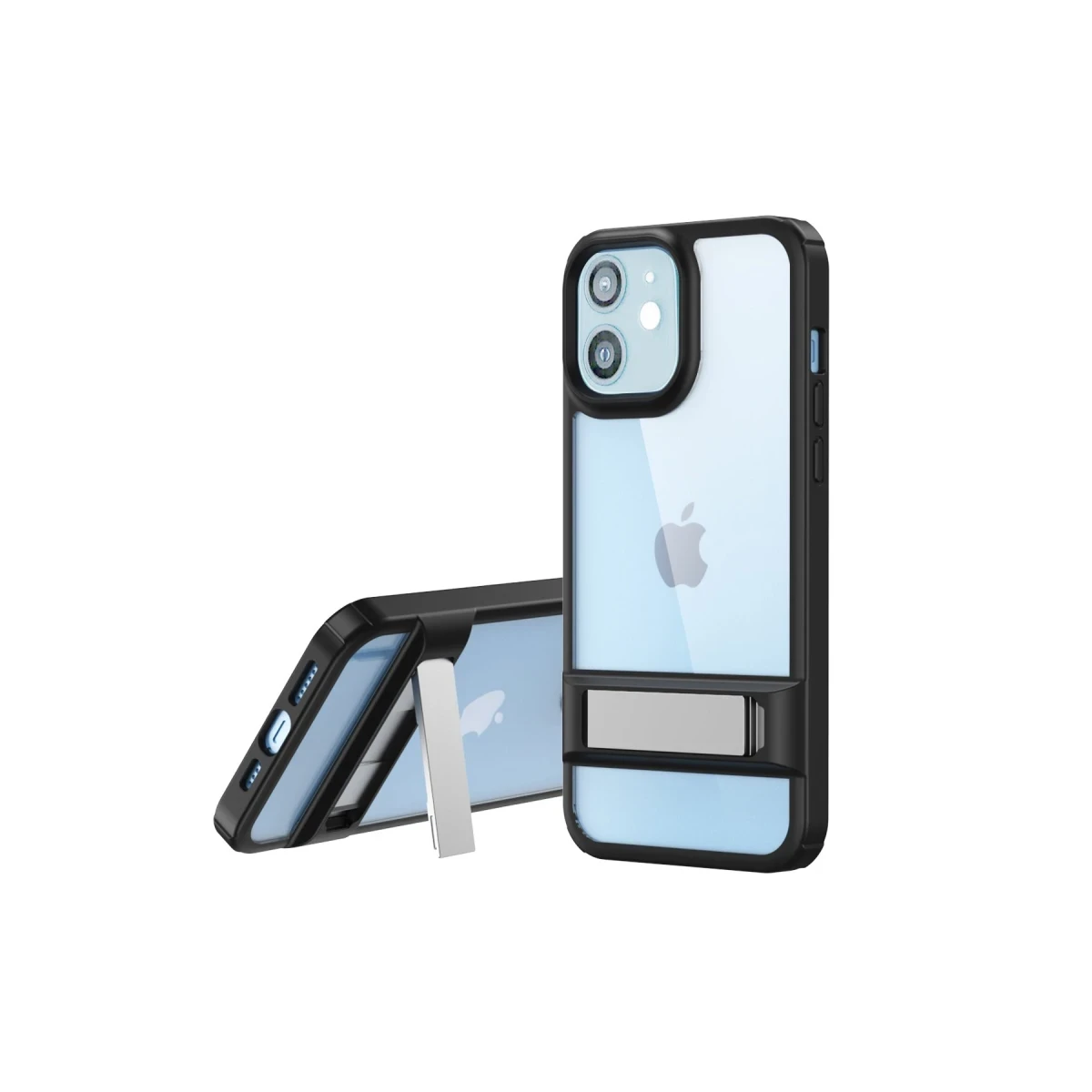 Newface Apple iPhone 12 Kılıf Rolet Stand Kapak - Siyah — görsel 2