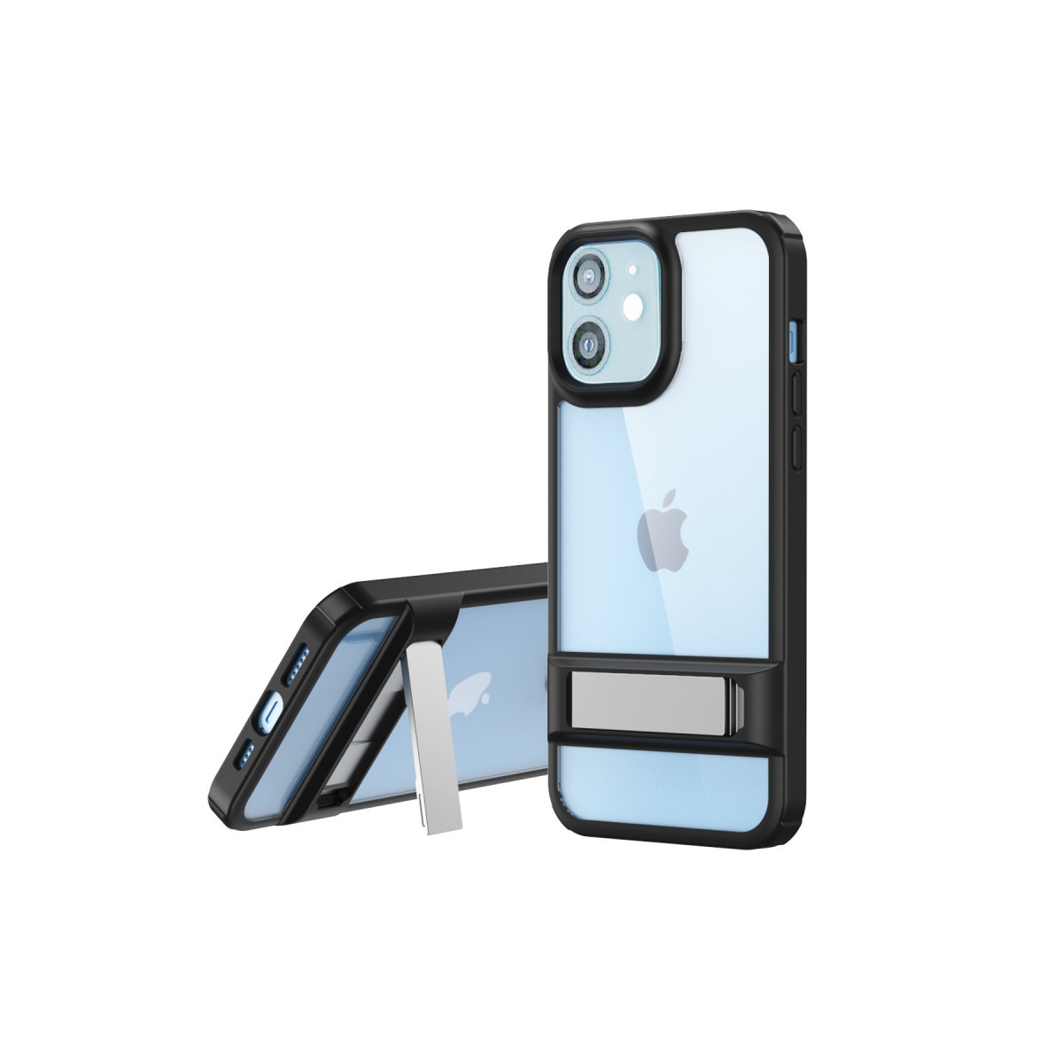 Newface Apple iPhone 12 Kılıf Rolet Stand Kapak - Siyah — görsel 3