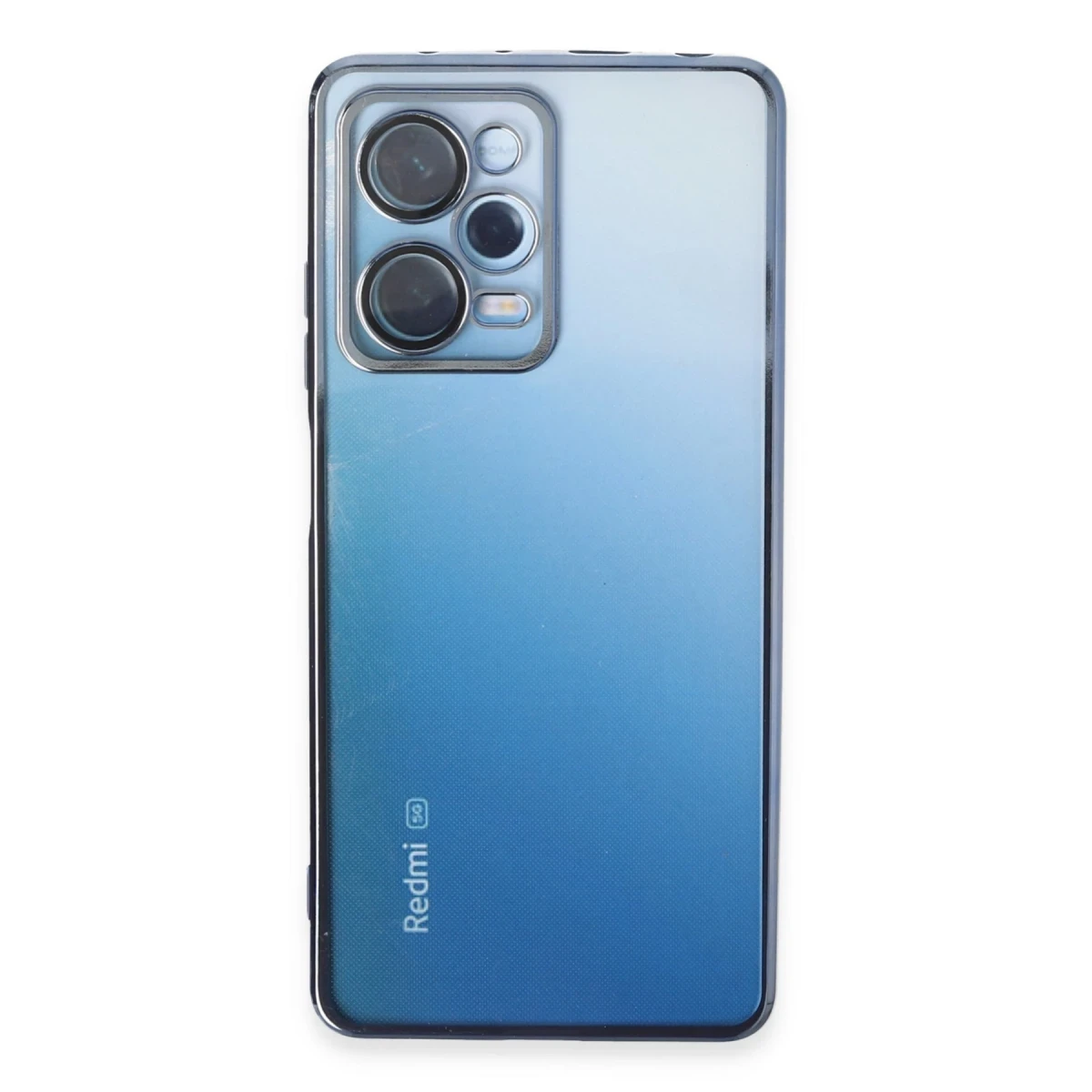 Newface Xiaomi Redmi Note 12 Pro 5G Kılıf Razer Lensli Silikon - Açık Mavi