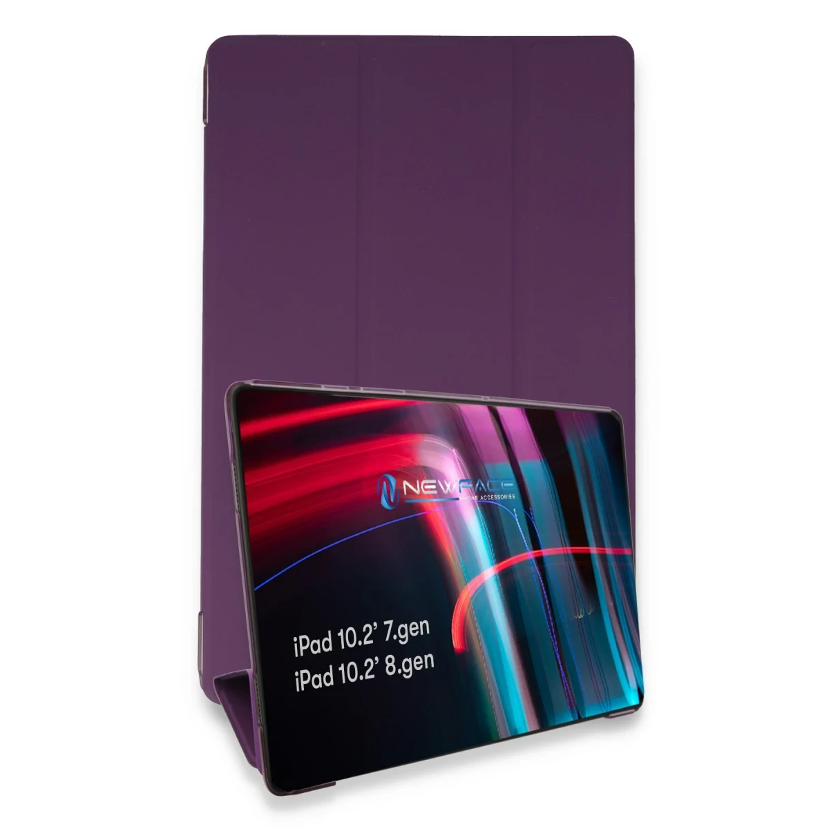 Newface Apple iPad 10.2 (7.nesil) Kılıf Tablet Smart Kılıf - Mor
