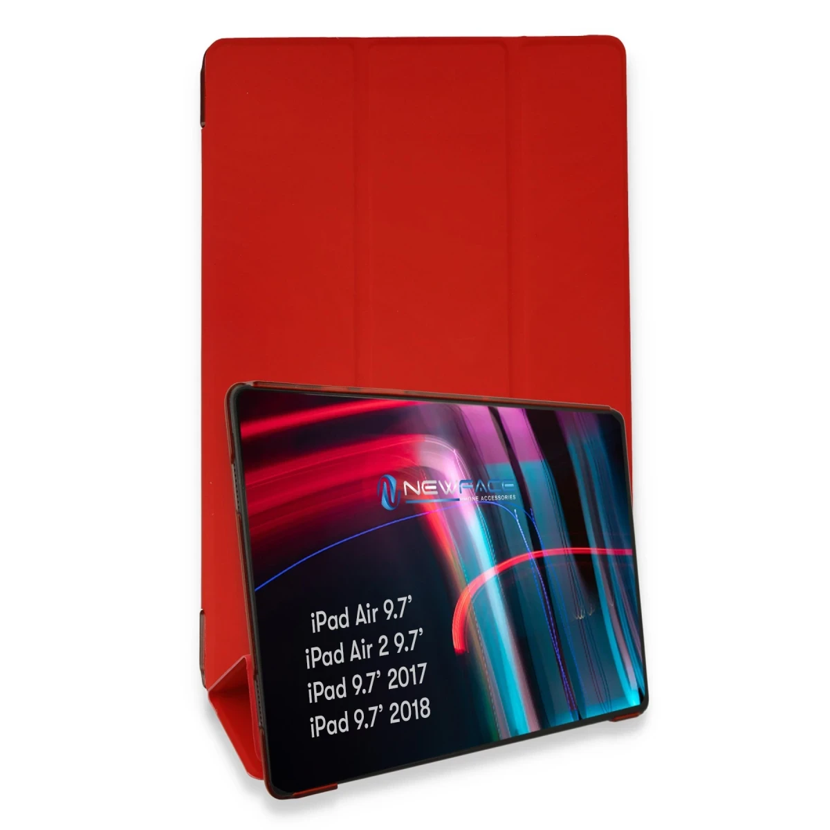 Newface Apple iPad 5 Air 9.7 Kılıf Tablet Smart Kılıf - Kırmızı