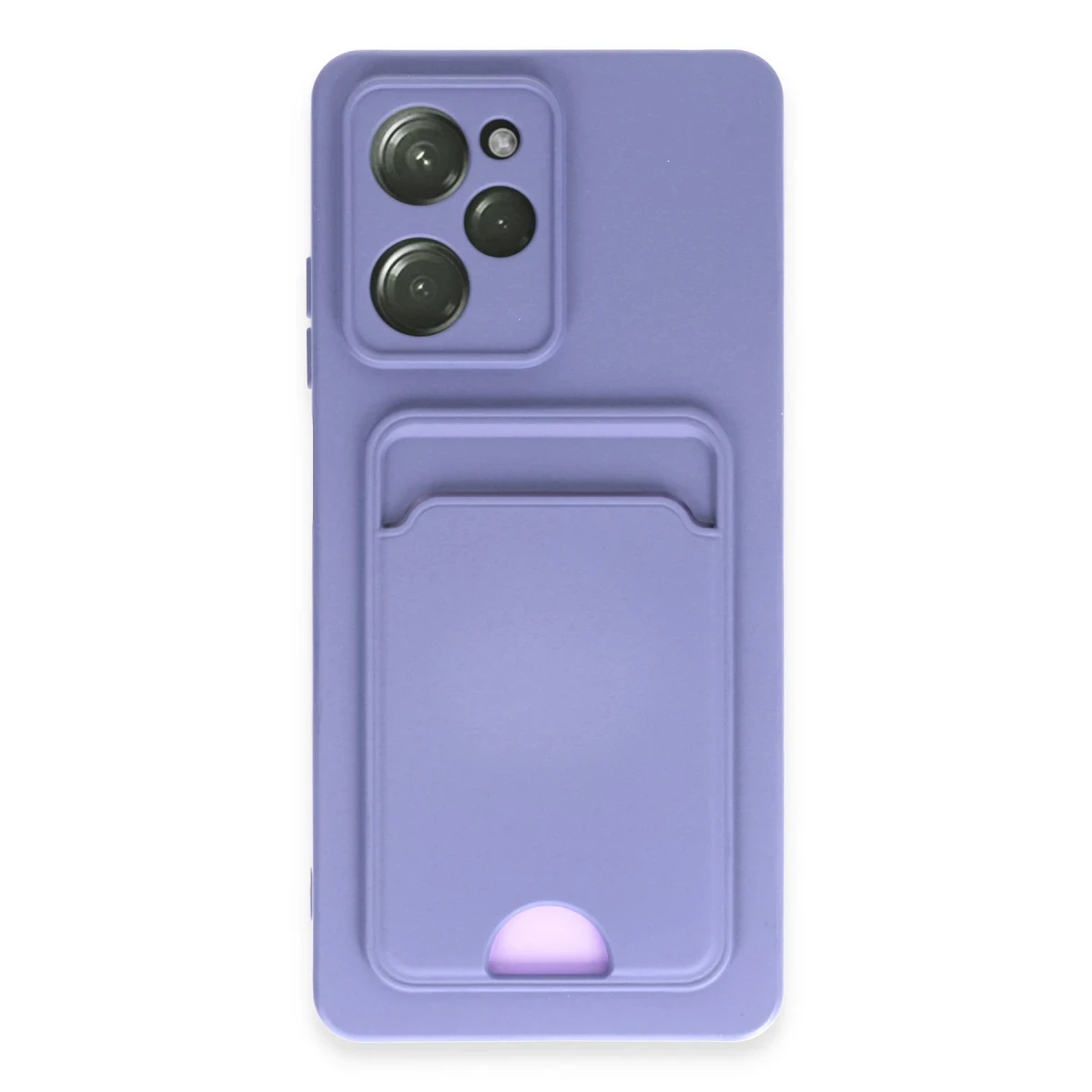 Newface Xiaomi Poco X5 Pro 5G Kılıf Kelvin Kartvizitli Silikon - Lila