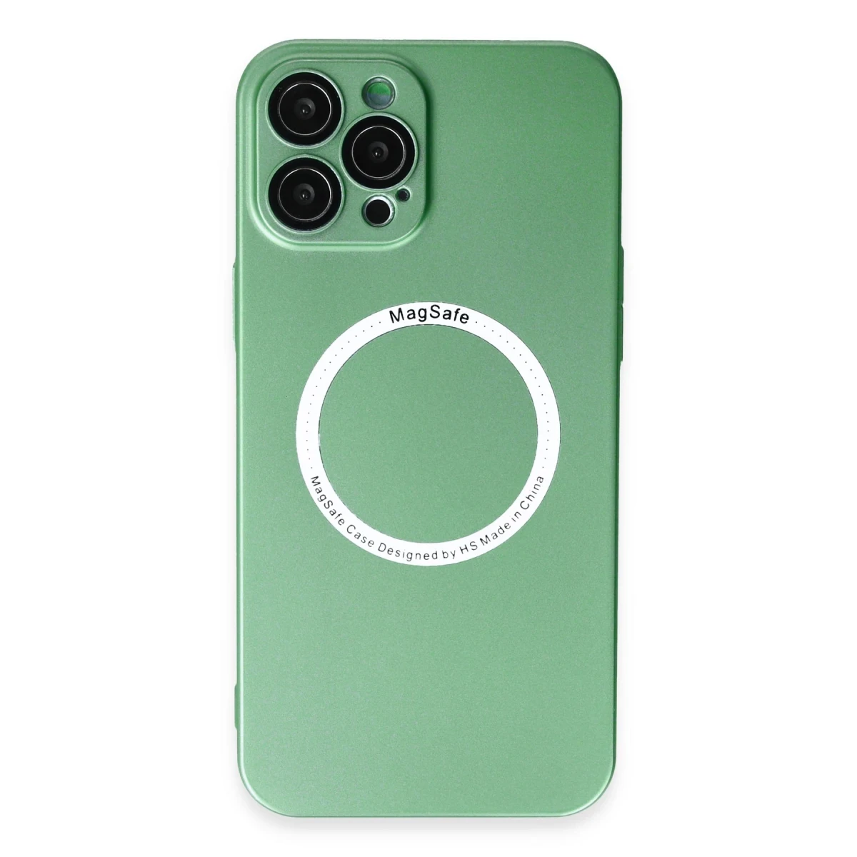 Newface Apple iPhone 12 Pro Kılıf Jack Magneticsafe Lens Silikon - Yeşil