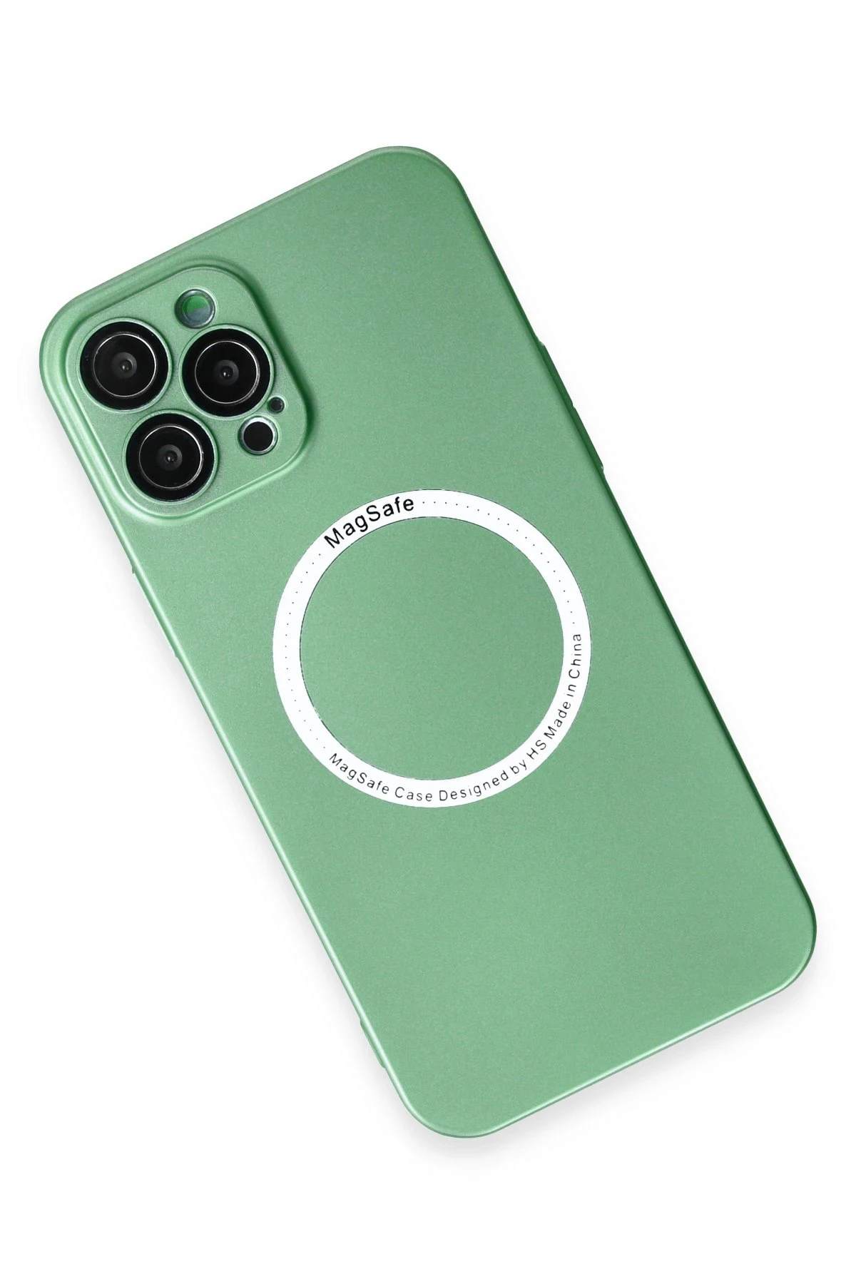 Newface iPhone 12 Pro Kılıf Jack Magneticsafe Lens Silikon - Yeşil