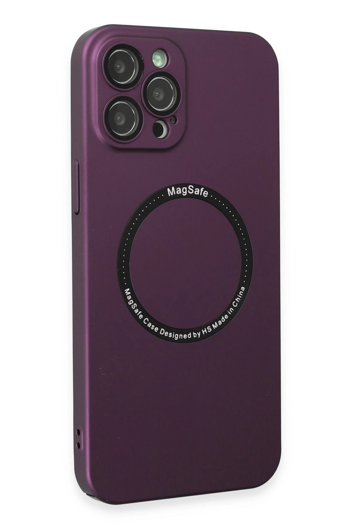 Newface iPhone 12 Pro Kılıf Jack Magneticsafe Lens Silikon - Mürdüm