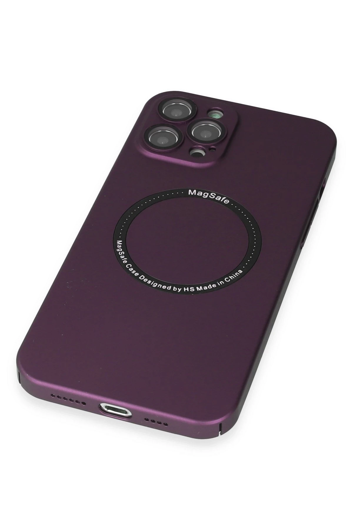 Newface iPhone 12 Pro Kılıf Jack Magneticsafe Lens Silikon - Mürdüm