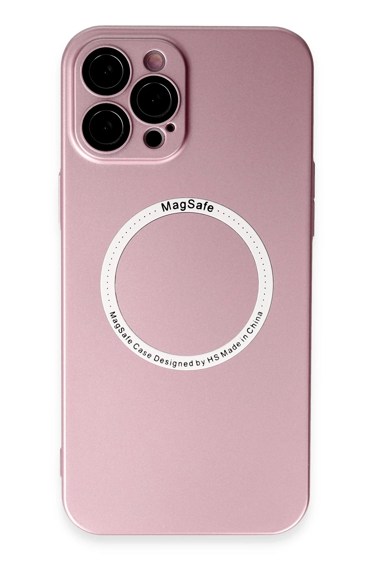 Newface iPhone 12 Pro Kılıf Jack Magneticsafe Lens Silikon - Rose Gold