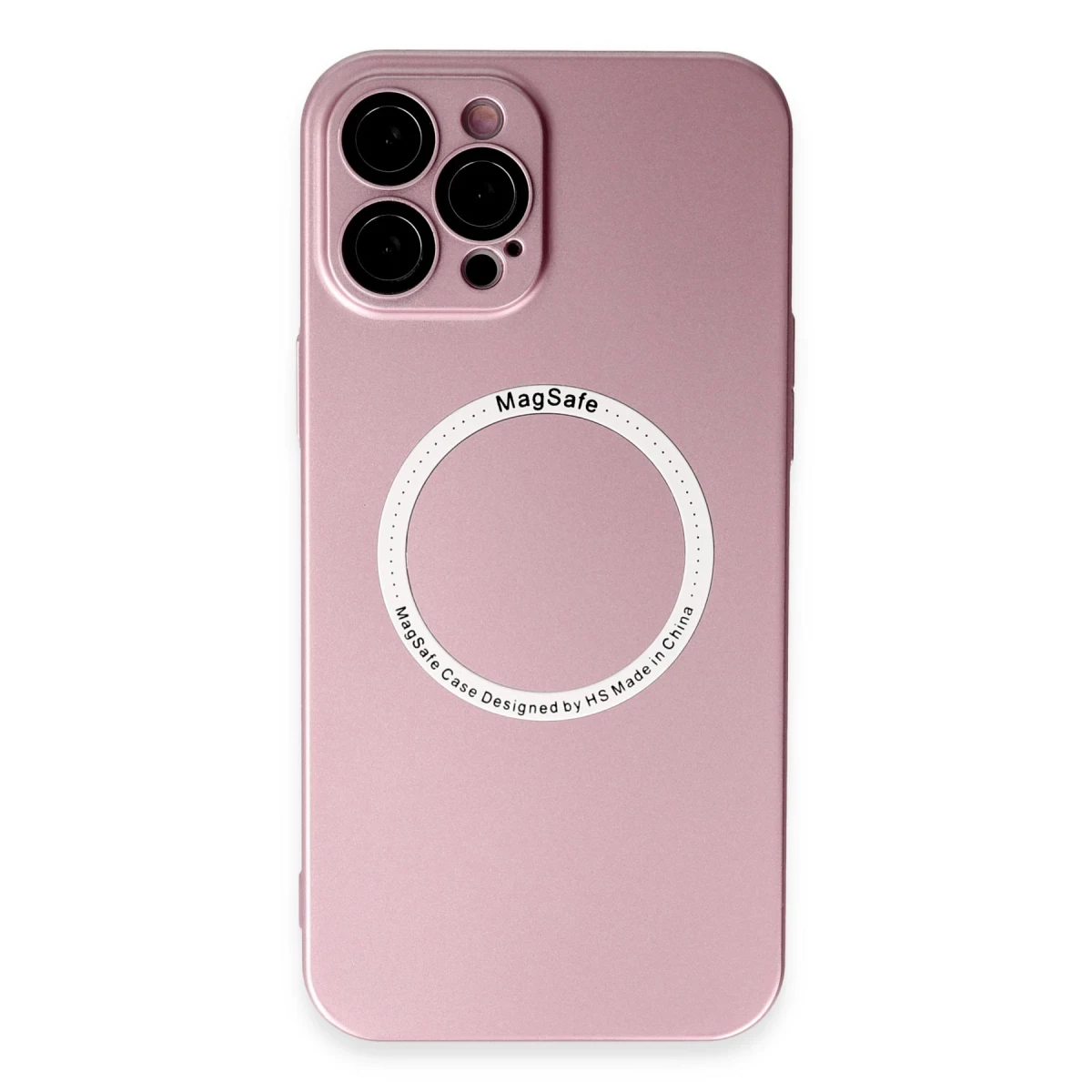 Newface Apple iPhone 12 Pro Kılıf Jack Magneticsafe Lens Silikon - Rose Gold