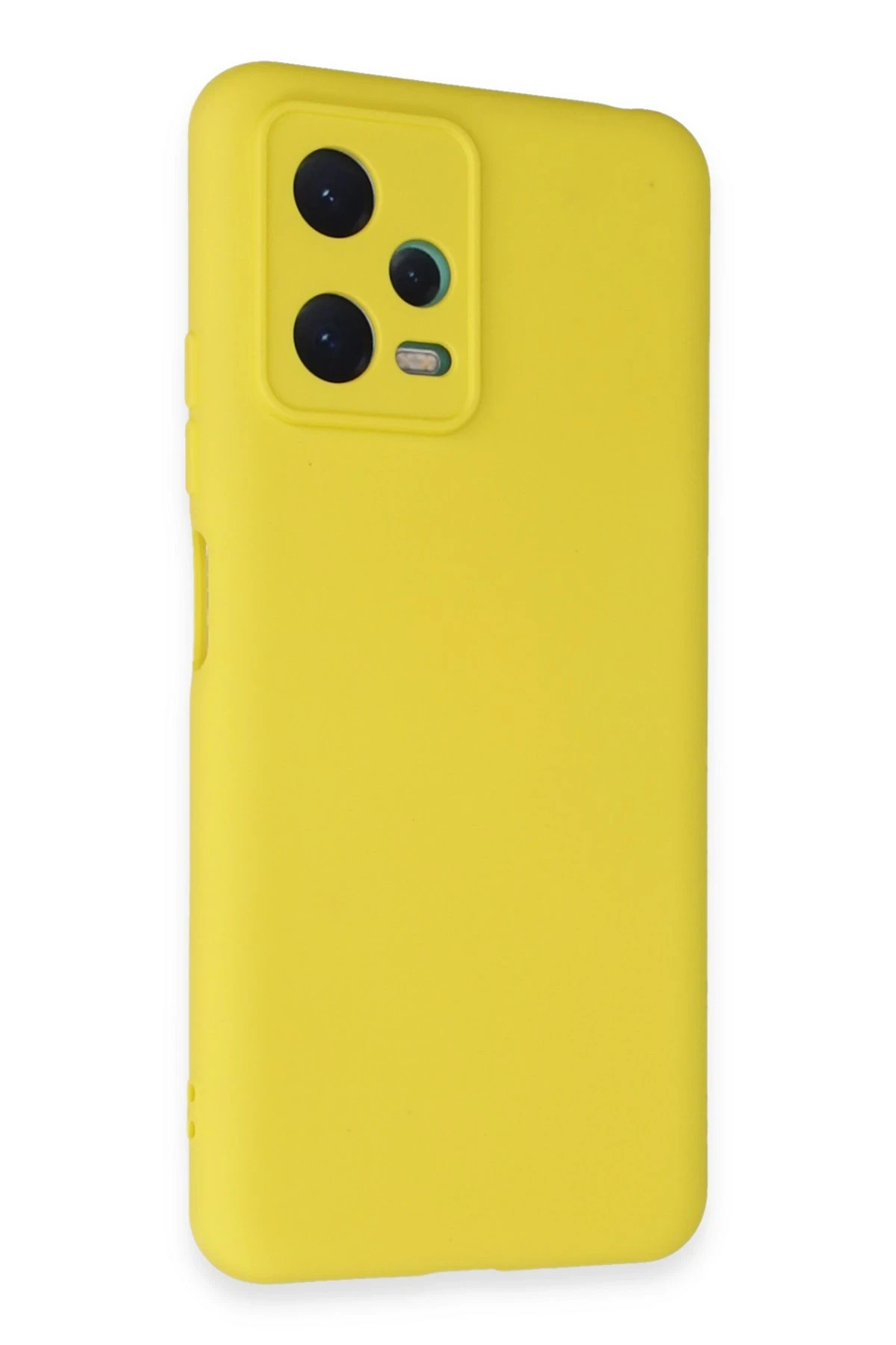 Newface Xiaomi Redmi Note 12 5G Kılıf Nano içi Kadife Silikon - Sarı