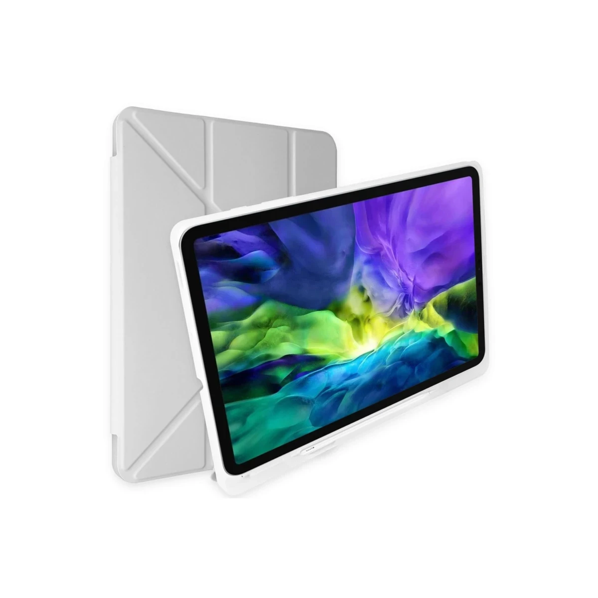 Newface Samsung Galaxy T737 Tab S7 FE 12.4 Kılıf Kalemlikli Mars Tablet Kılıfı - Gri