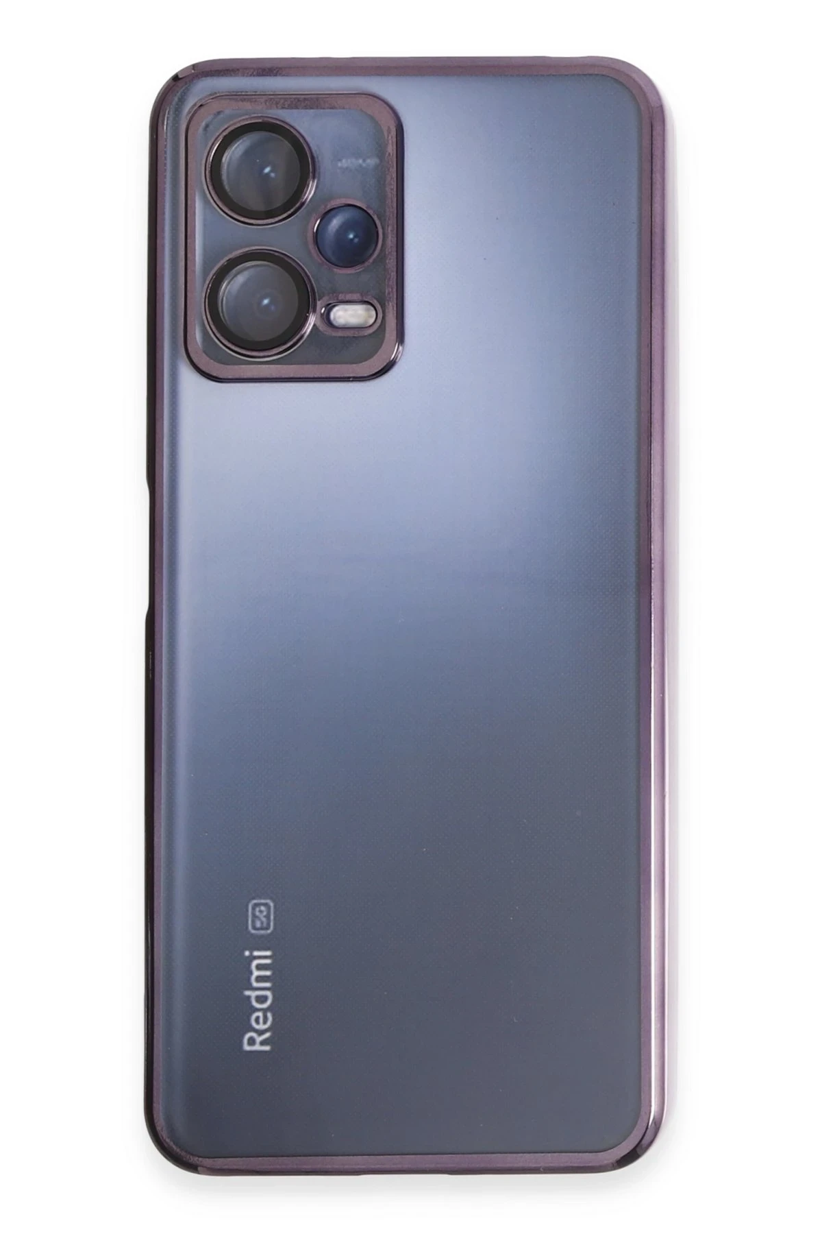 Newface Xiaomi Redmi Note 12 5G Kılıf Razer Lensli Silikon - Mor