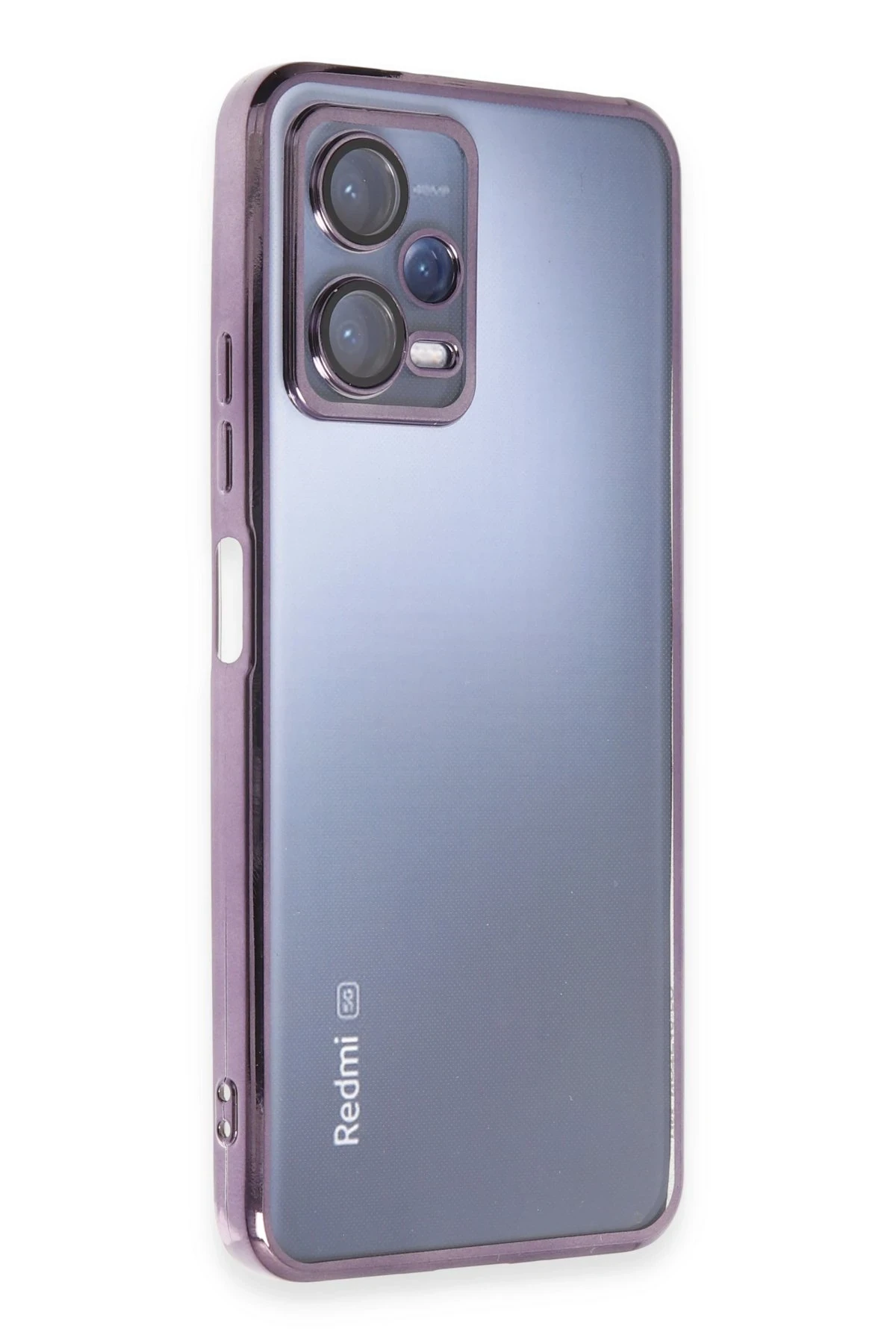 Newface Xiaomi Redmi Note 12 5G Kılıf Razer Lensli Silikon - Mor