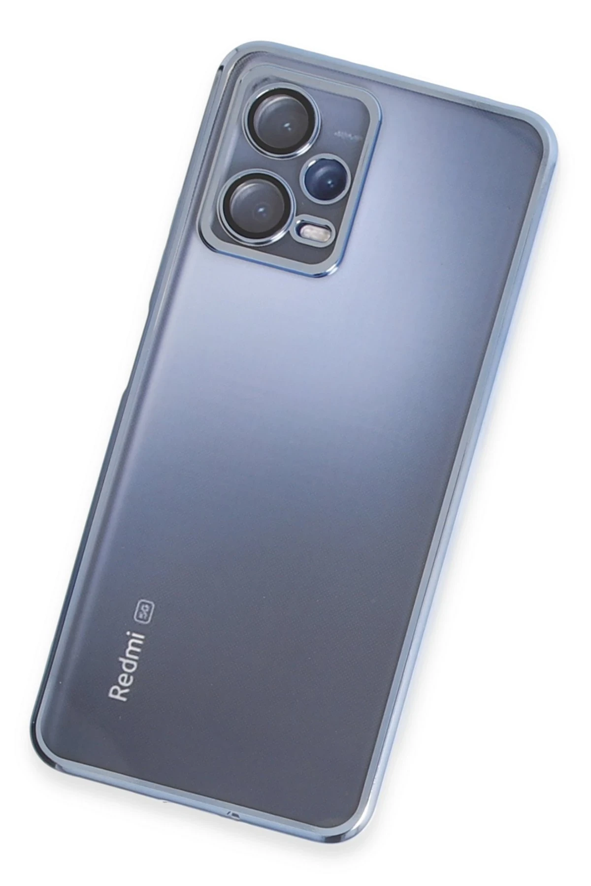 Newface Xiaomi Redmi Note 12 5G Kılıf Razer Lensli Silikon - Açık Mavi