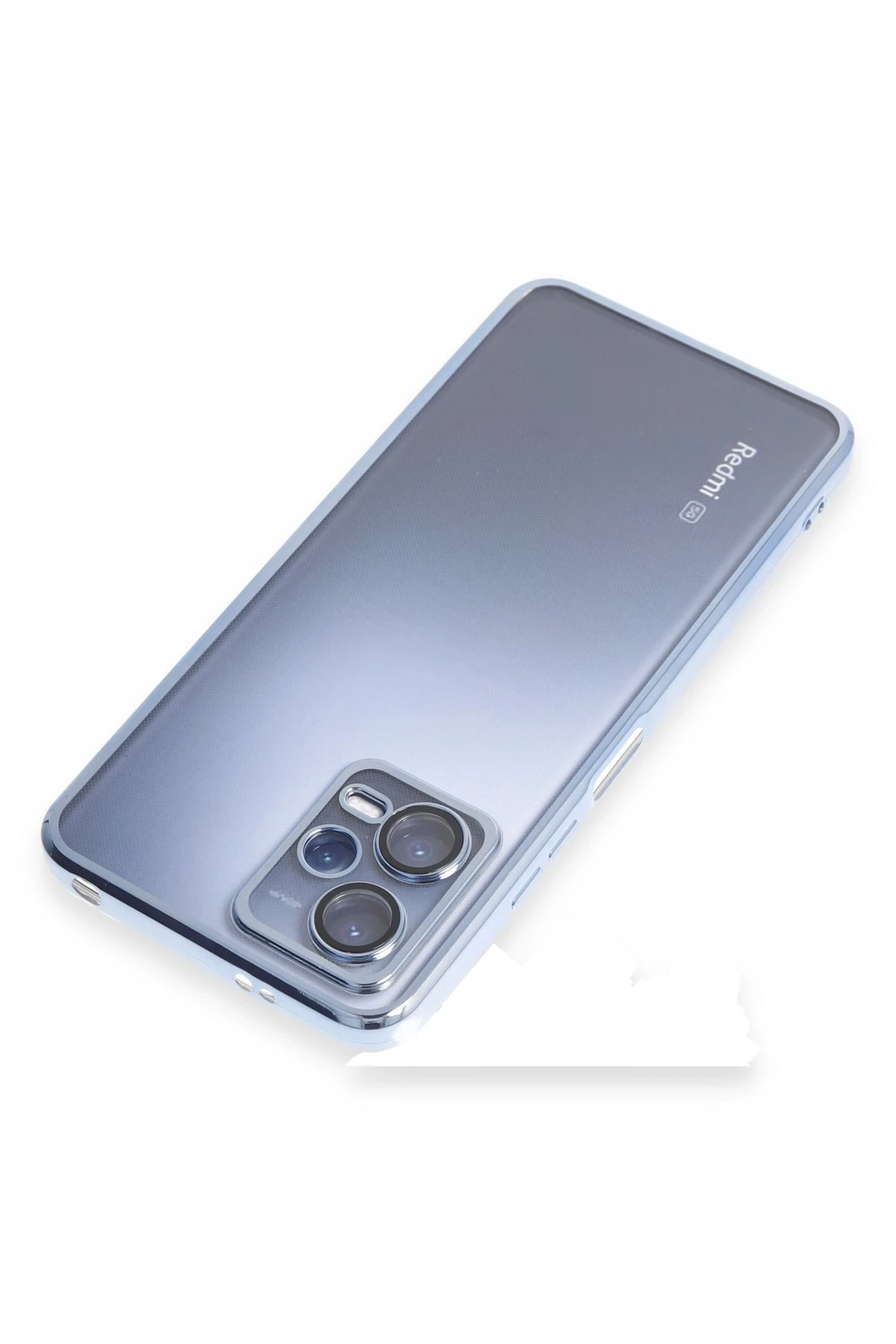 Newface Xiaomi Redmi Note 12 5G Kılıf Razer Lensli Silikon - Açık Mavi