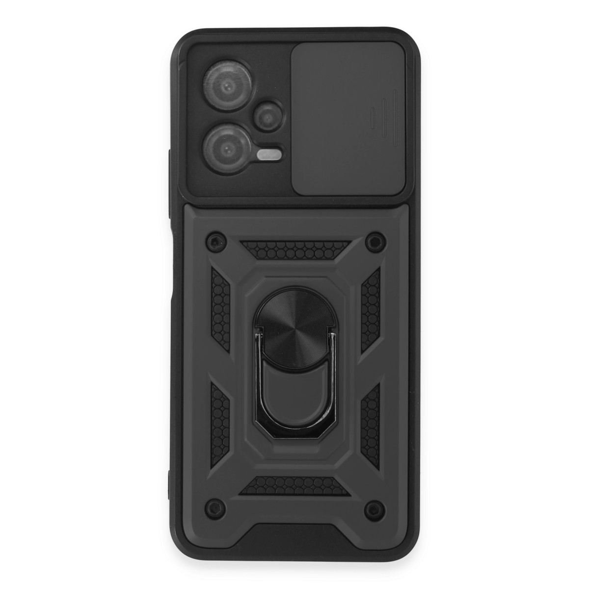Newface Xiaomi Redmi Note 12 5G Kılıf Pars Lens Yüzüklü Silikon - Siyah — görsel 11