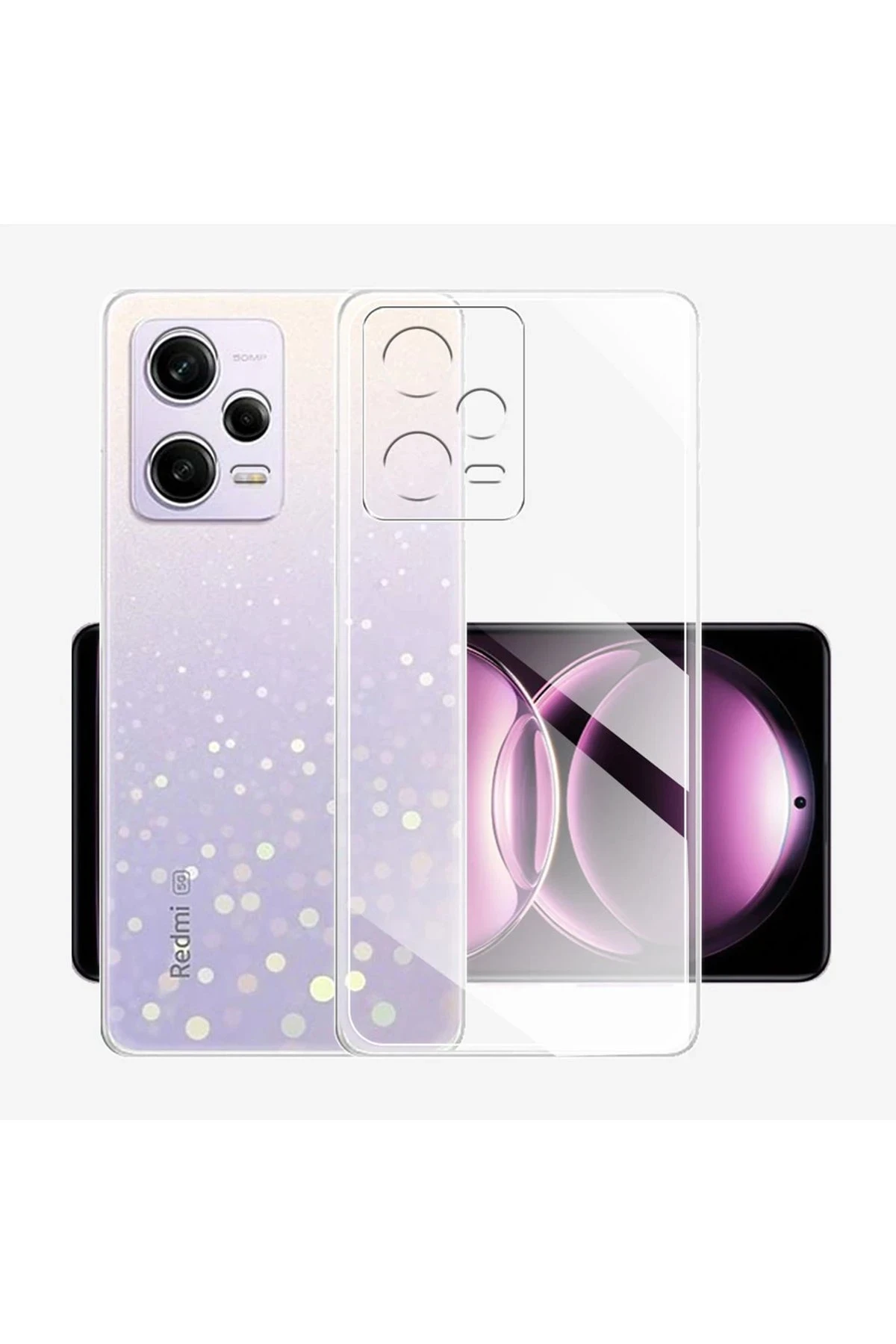 Newface Xiaomi Redmi Note 12 5G Kılıf Lüx Şeffaf Silikon