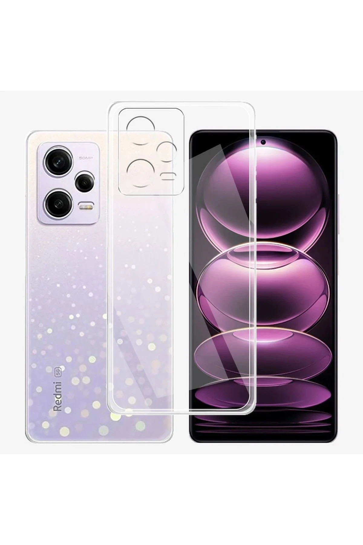 Newface Xiaomi Redmi Note 12 5G Kılıf Lüx Şeffaf Silikon — görsel 6