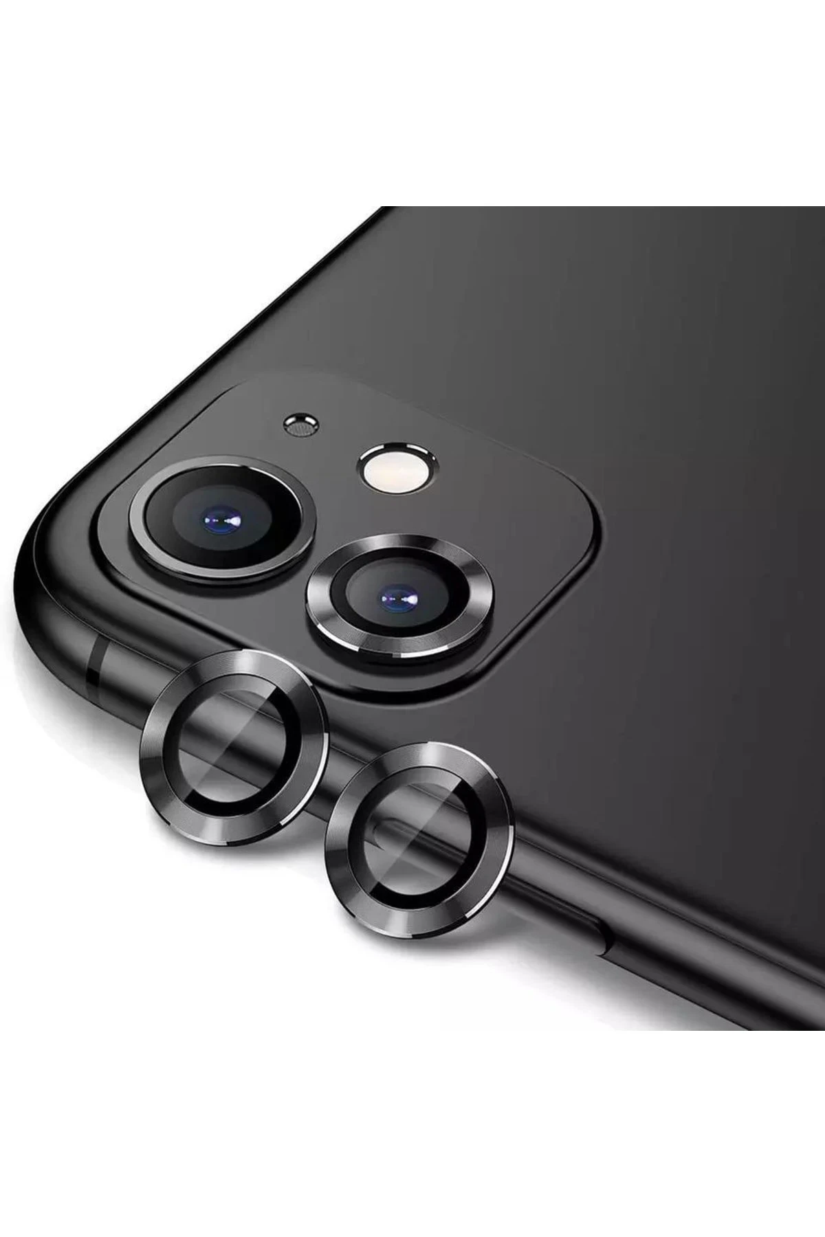 Newface Apple iPhone 11 Valdez Metal Kamera Lens - Siyah
