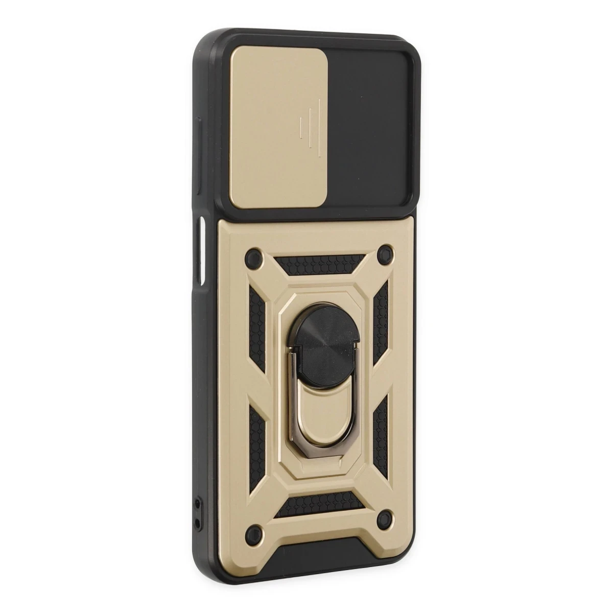 Newface Samsung Galaxy M13 Kılıf Pars Lens Yüzüklü Silikon - Gold — görsel 7