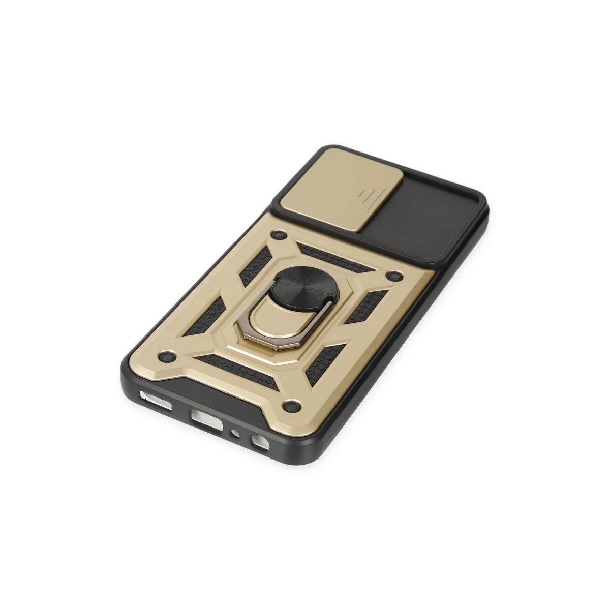 Newface Samsung Galaxy M13 Kılıf Pars Lens Yüzüklü Silikon - Gold — görsel 9