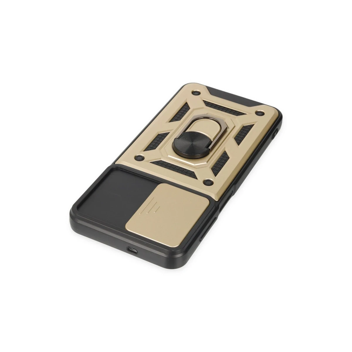 Newface Samsung Galaxy M13 Kılıf Pars Lens Yüzüklü Silikon - Gold — görsel 10