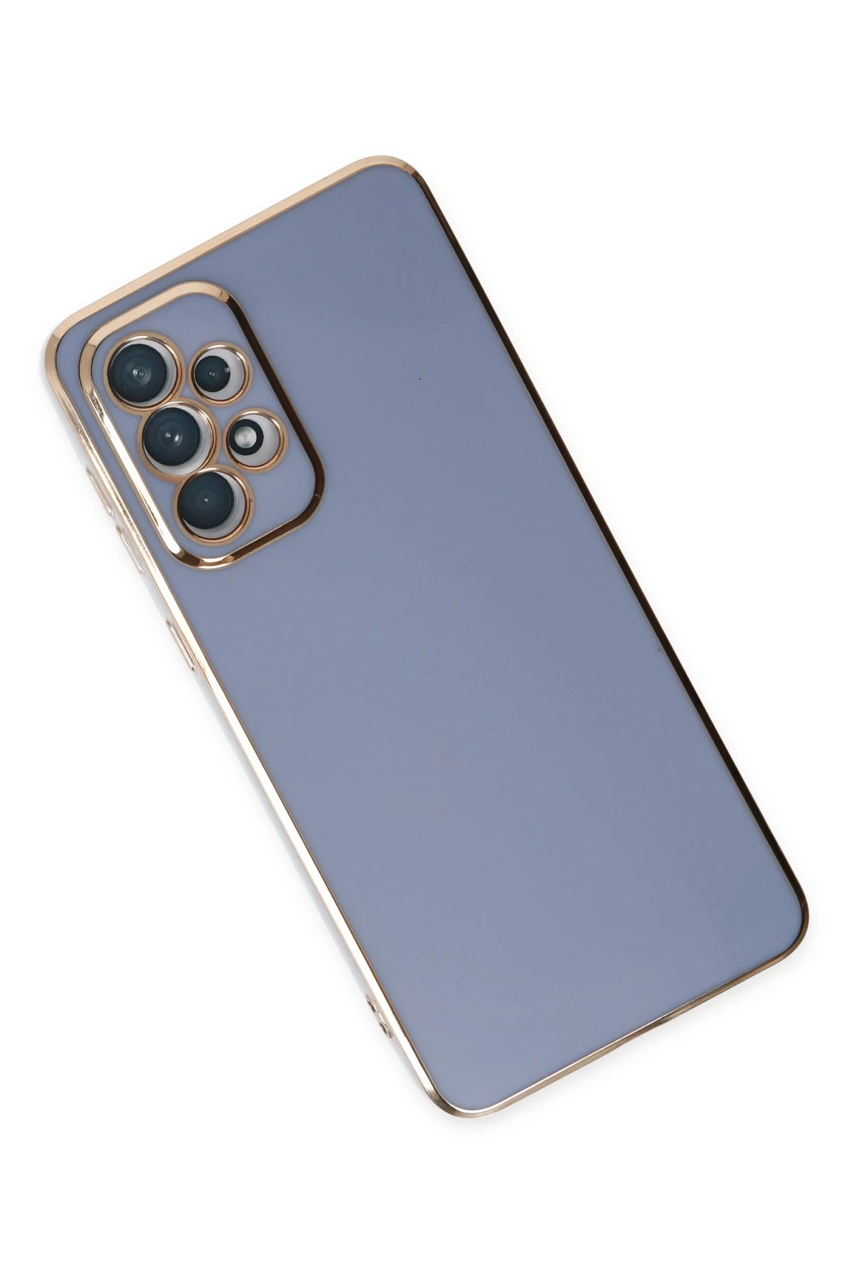 Newface Samsung Galaxy A73 5G Kılıf Volet Silikon - Mavi