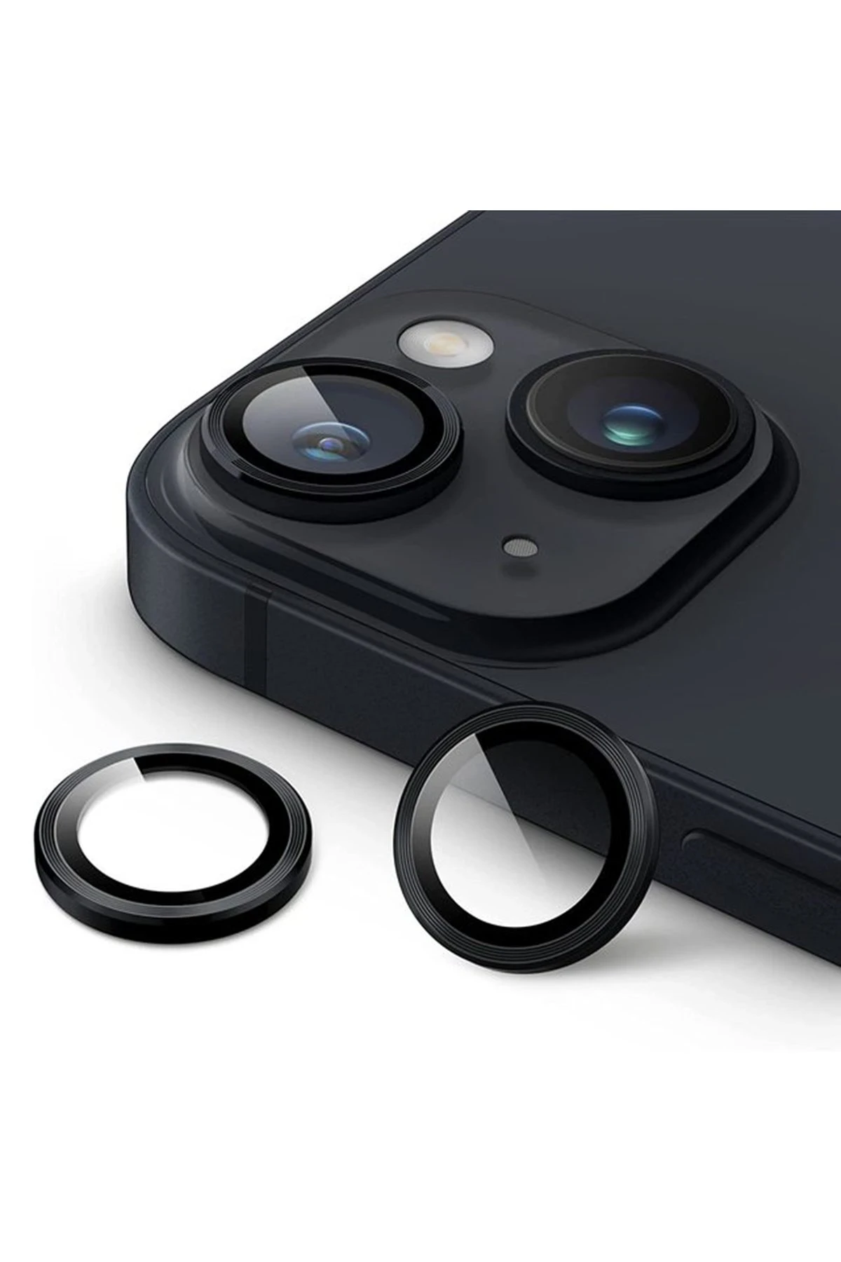 Newface Apple iPhone 14 Valdez Metal Kamera Lens - Siyah