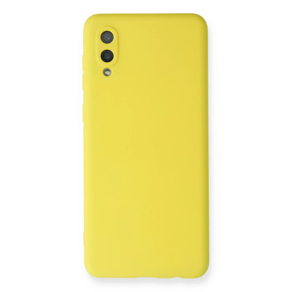 Newface Samsung Galaxy A02 Kılıf Nano içi Kadife Silikon - Sarı