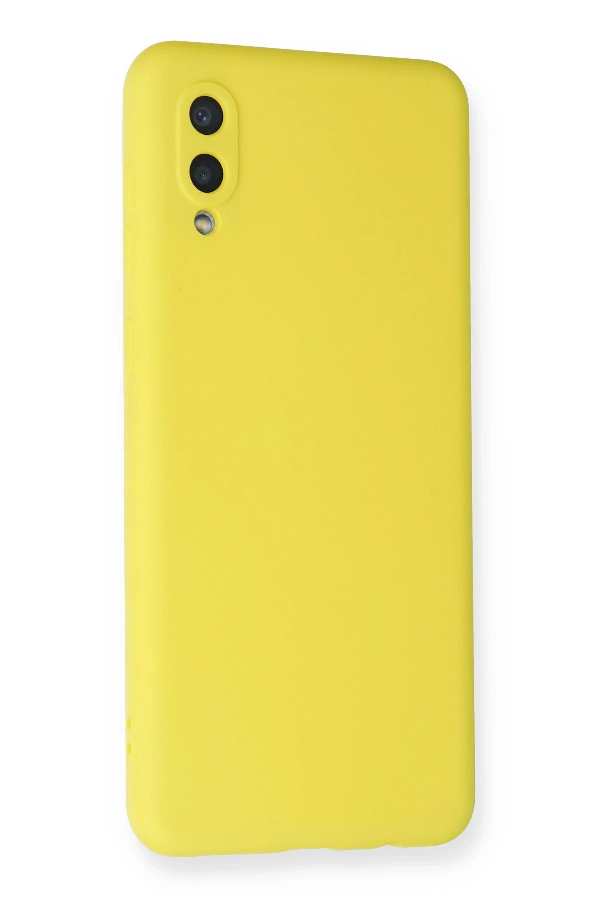 Newface Samsung Galaxy A02 Kılıf Nano içi Kadife Silikon - Sarı