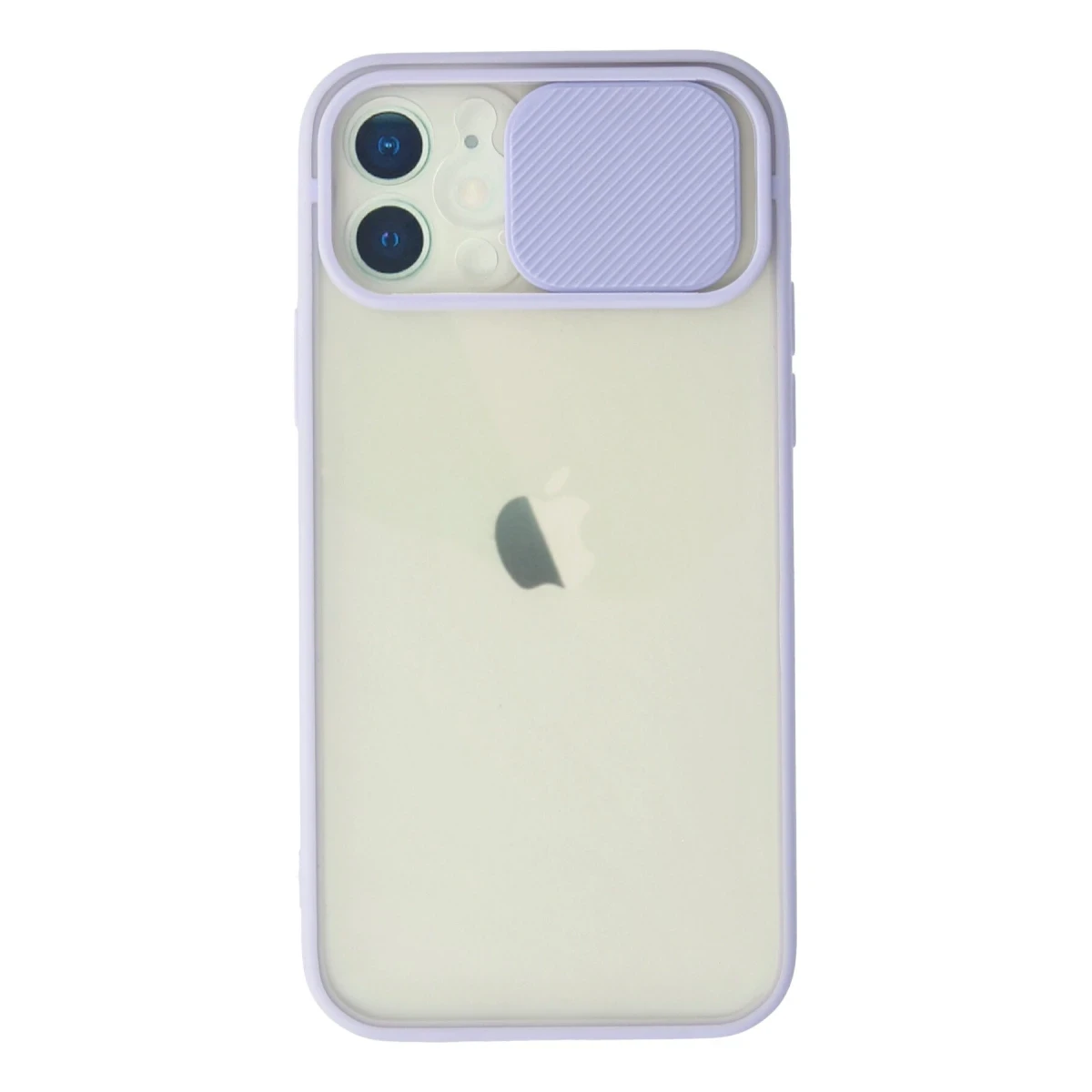 Newface Apple iPhone 12 Kılıf Palm Buzlu Kamera Sürgülü Silikon - Lila — görsel 4