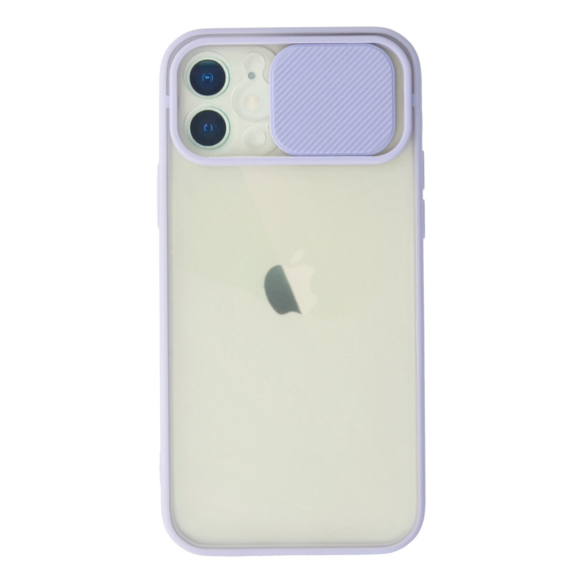 Newface Apple iPhone 12 Kılıf Palm Buzlu Kamera Sürgülü Silikon - Lila — görsel 7