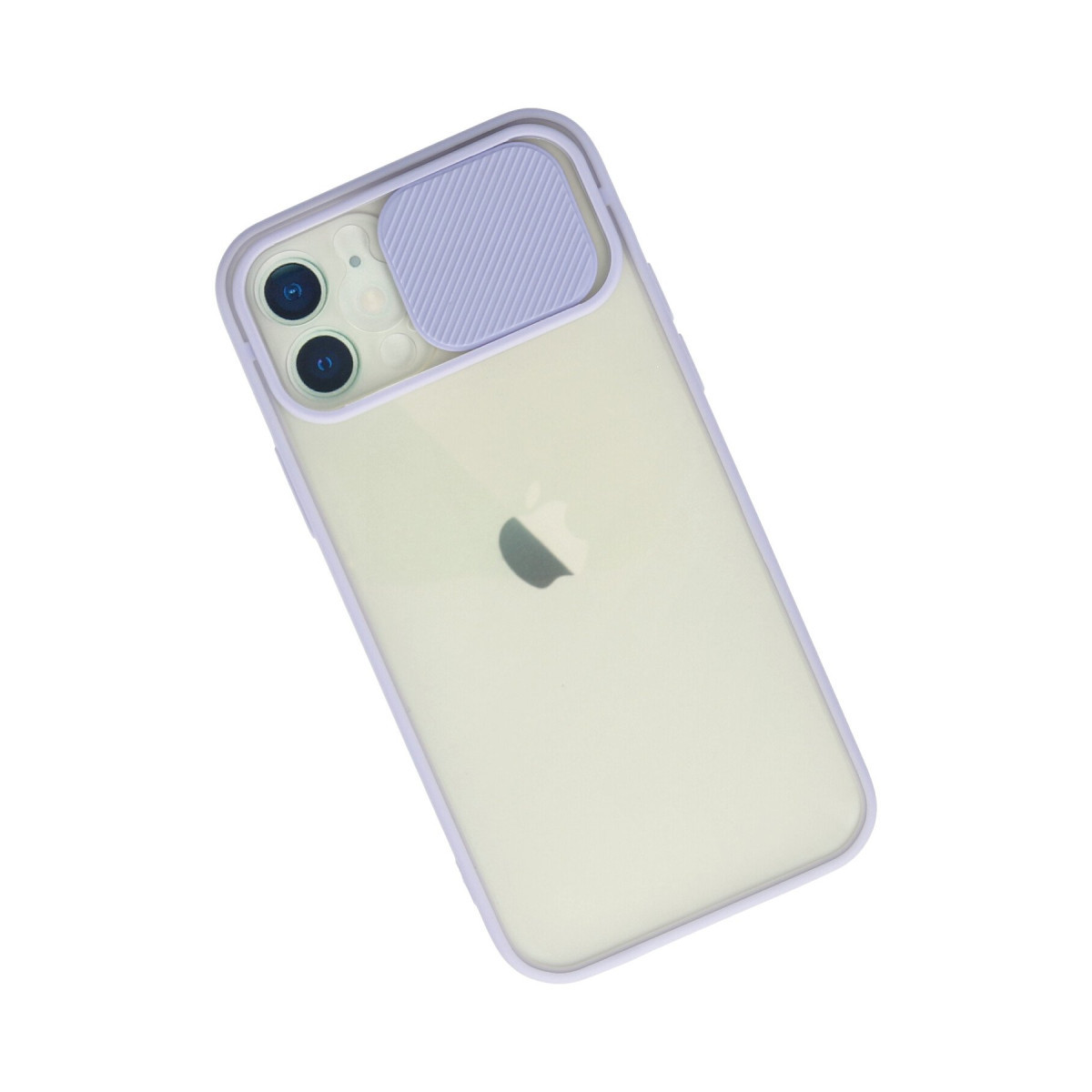 Newface Apple iPhone 12 Kılıf Palm Buzlu Kamera Sürgülü Silikon - Lila — görsel 8