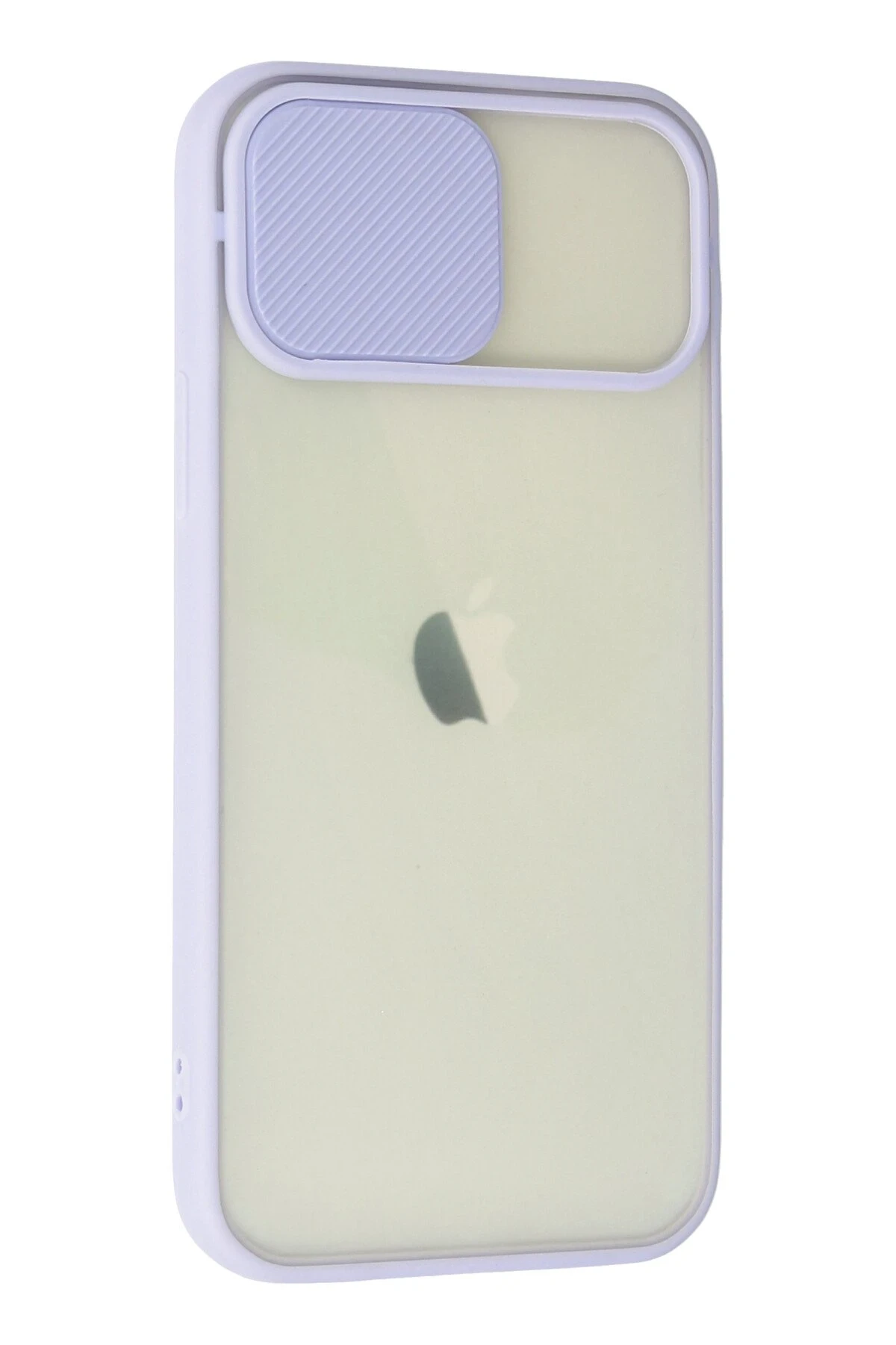 Newface iPhone 12 Kılıf Palm Buzlu Kamera Sürgülü Silikon - Lila