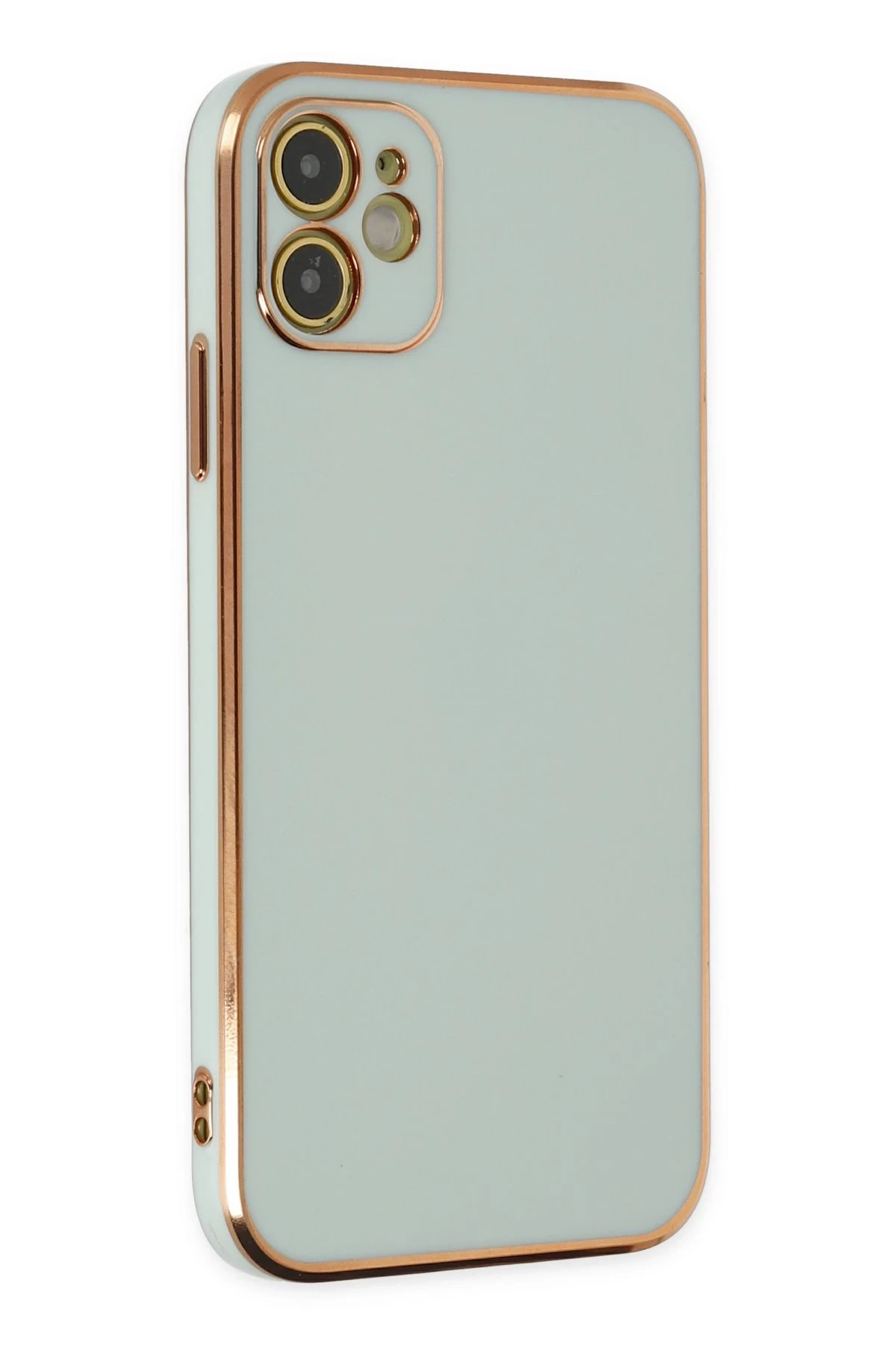 Newface iPhone 12 Kılıf Volet Silikon - Açık Yeşil
