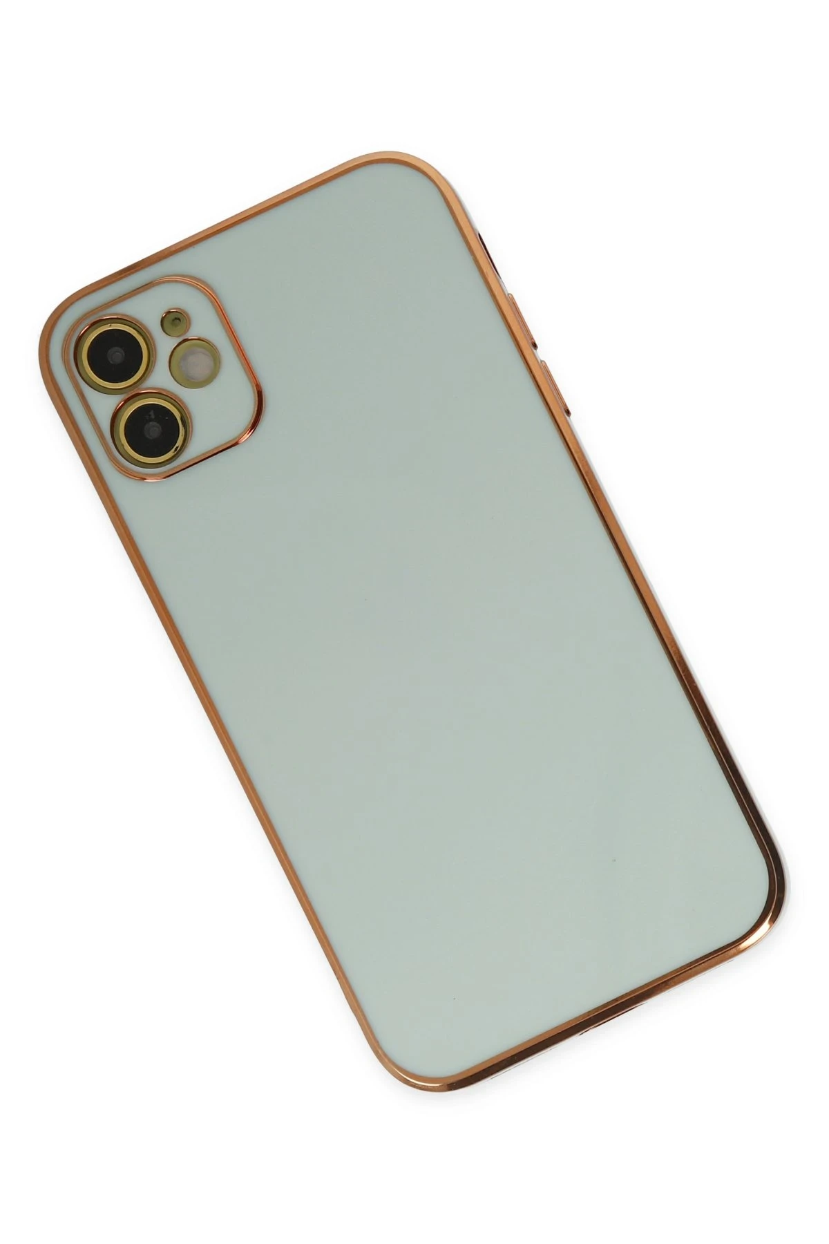 Newface iPhone 12 Kılıf Volet Silikon - Açık Yeşil