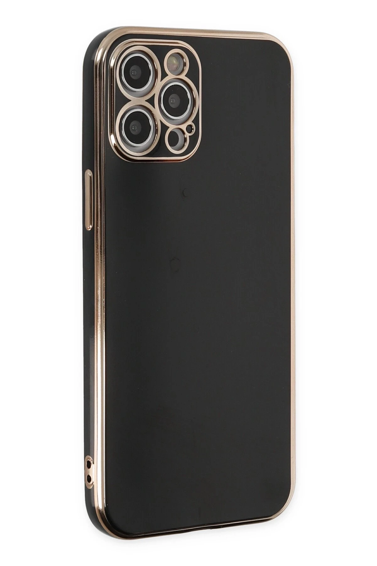 Newface iPhone 12 Pro Kılıf Volet Silikon - Siyah